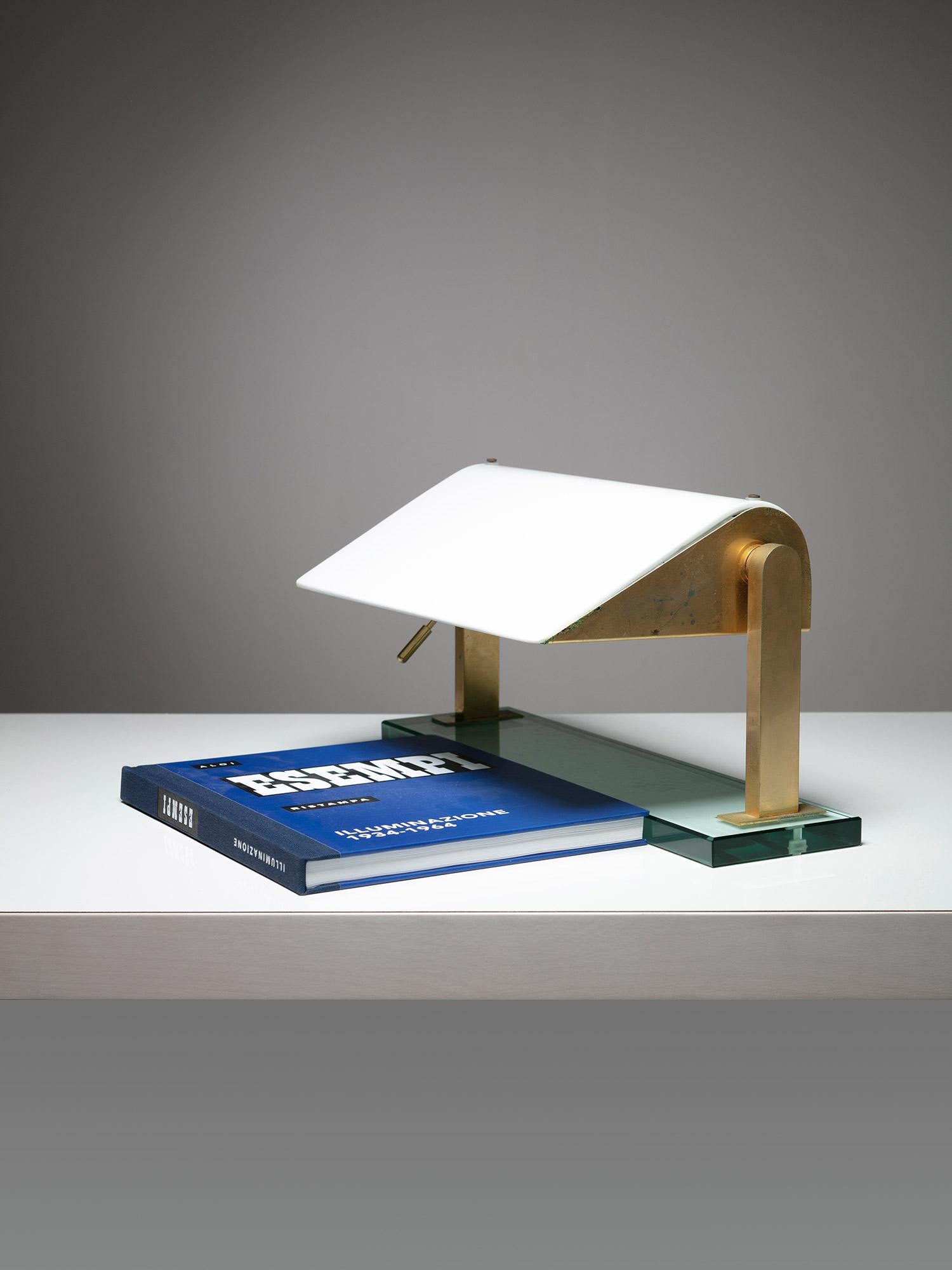 Glass Table Lamp Model 0836 by Pietro Chiesa for Fontana Arte, Italy, 1930s For Sale 5