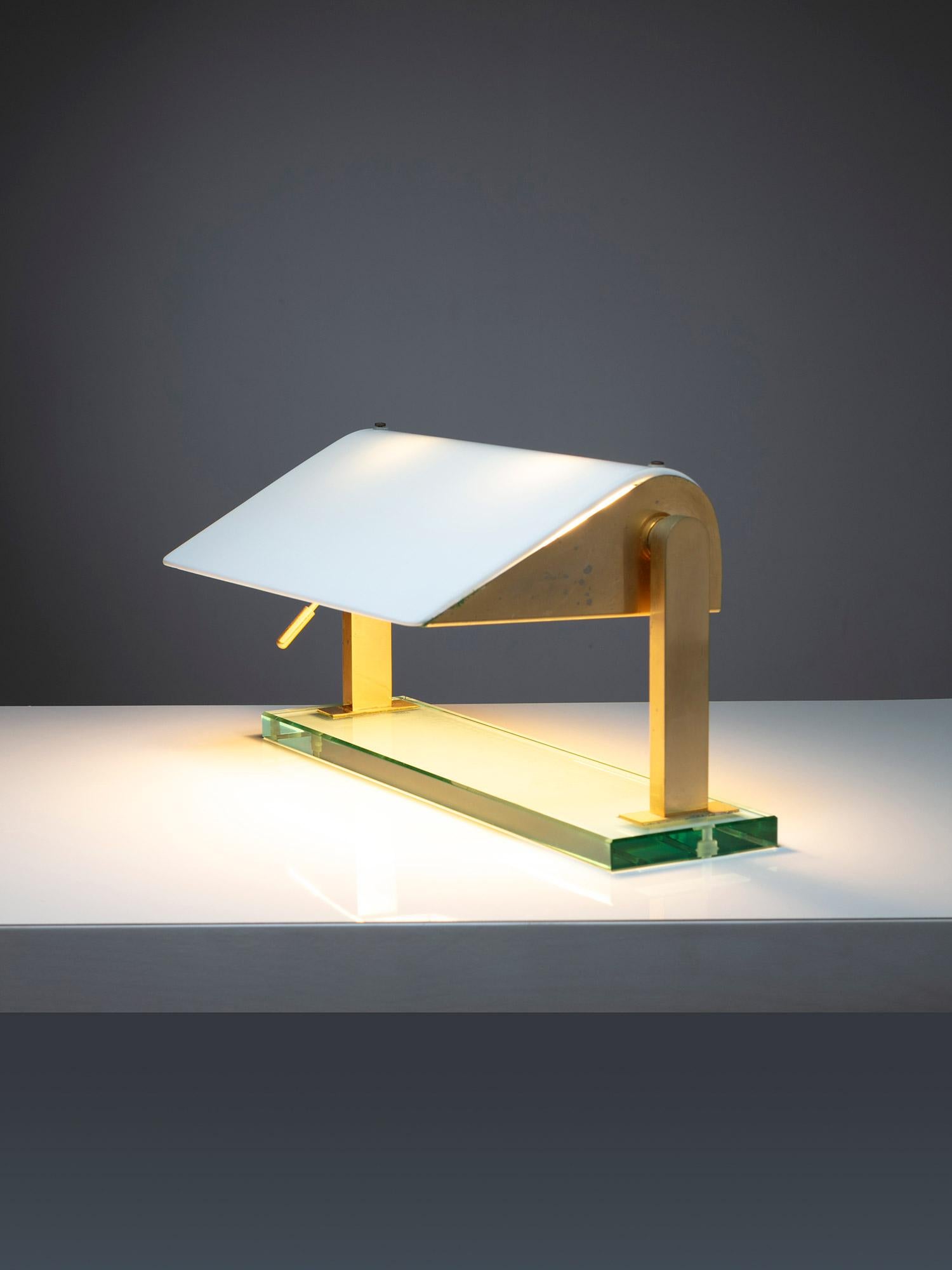 Glass Table Lamp Model 0836 by Pietro Chiesa for Fontana Arte, Italy, 1930s In Good Condition For Sale In Milan, IT