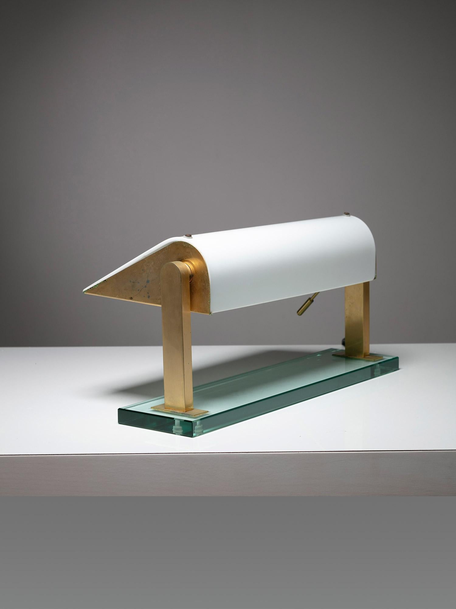 Glass Table Lamp Model 0836 by Pietro Chiesa for Fontana Arte, Italy, 1930s For Sale 1