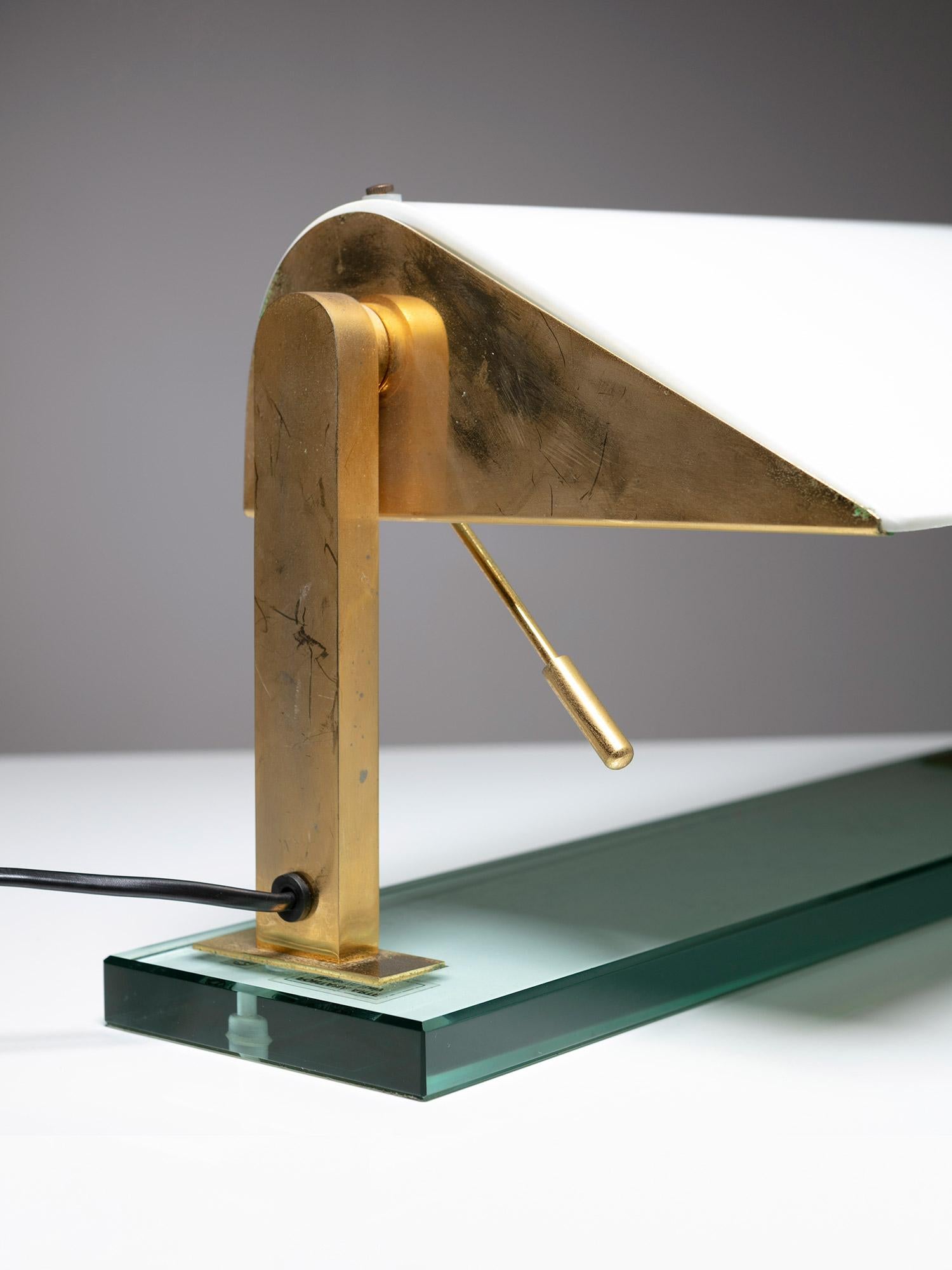 Glass Table Lamp Model 0836 by Pietro Chiesa for Fontana Arte, Italy, 1930s For Sale 2