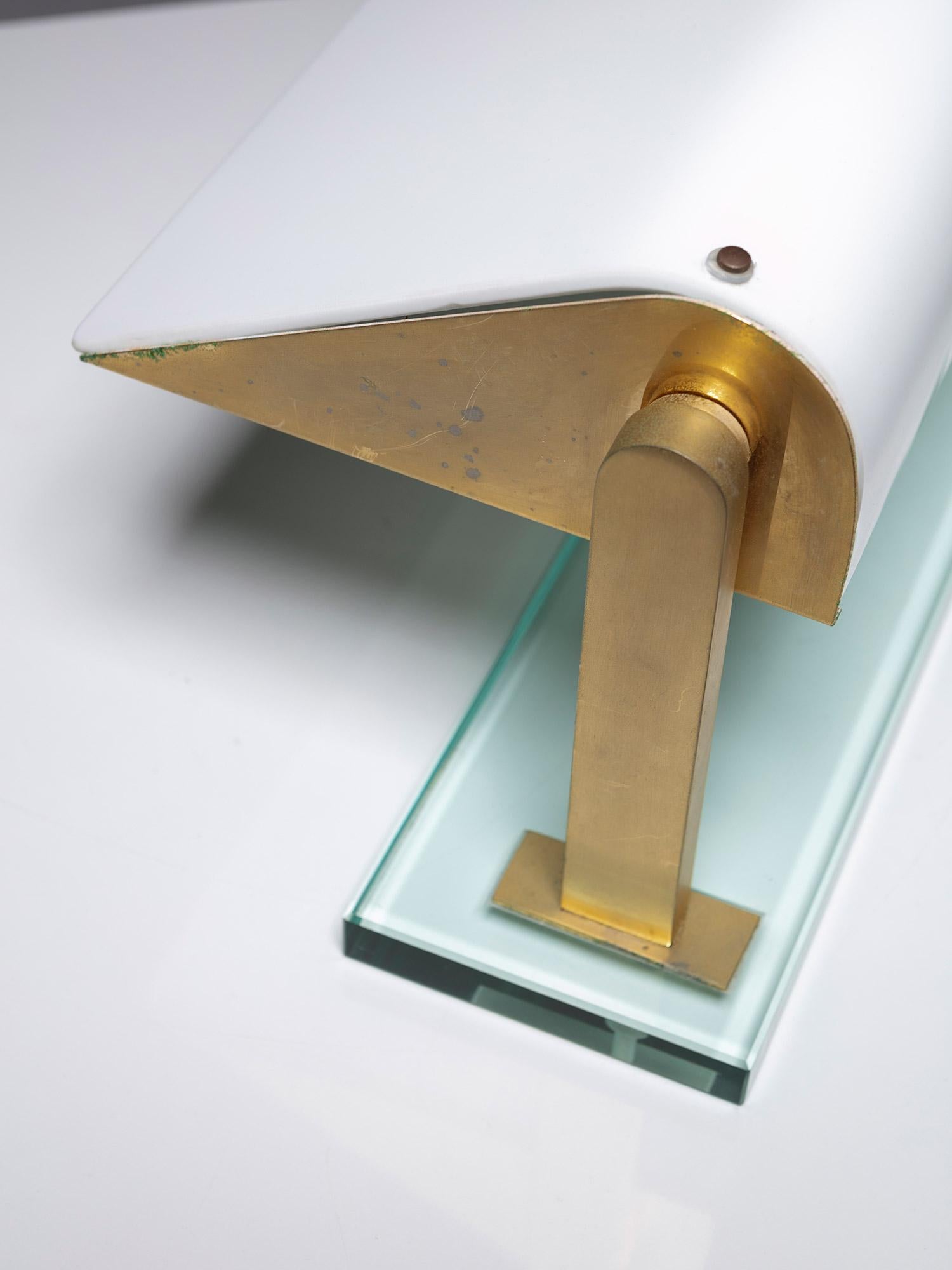 Glass Table Lamp Model 0836 by Pietro Chiesa for Fontana Arte, Italy, 1930s For Sale 3