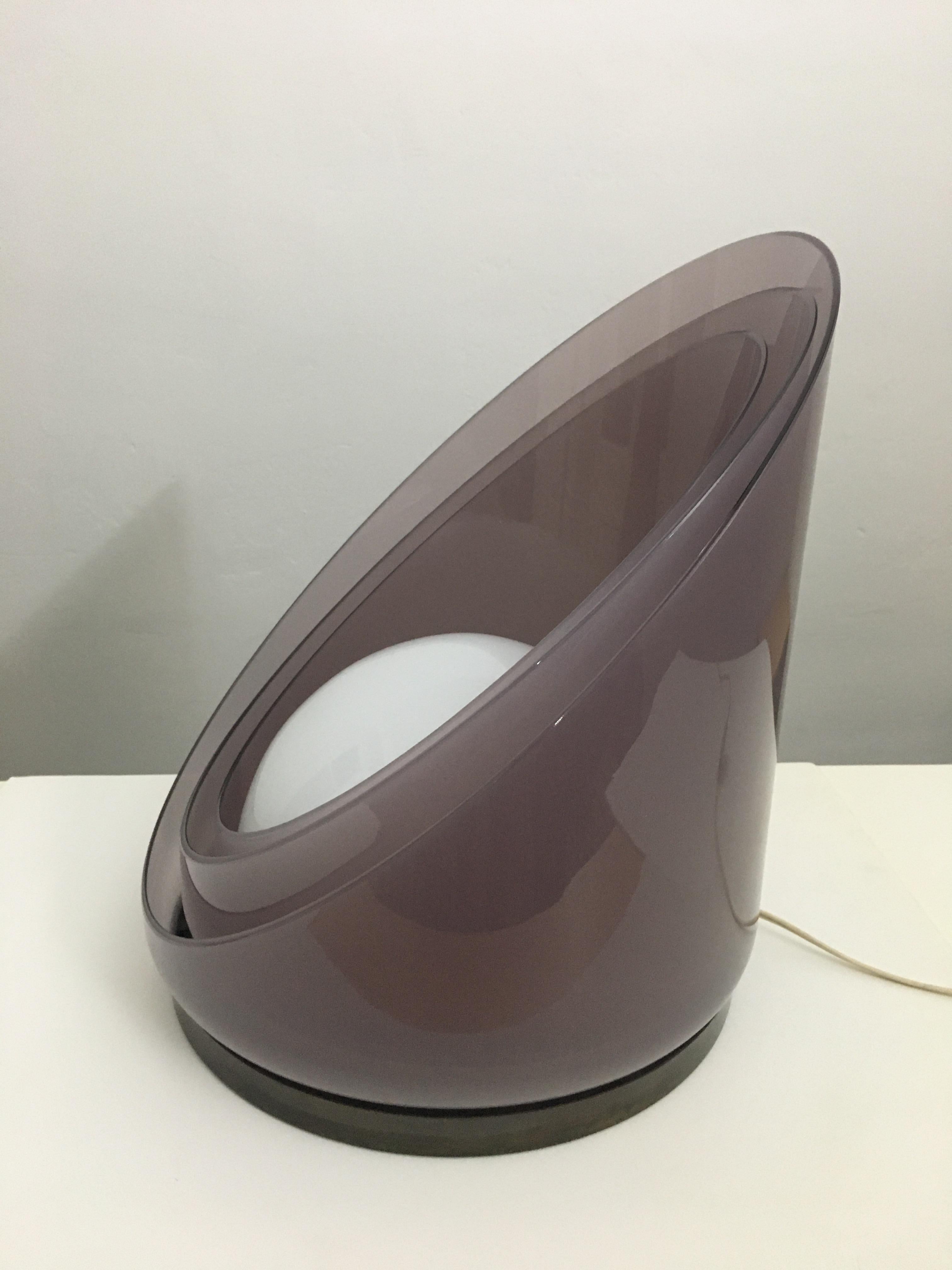 Glass Table Lamp Model LT 300 by Carlo Nason, 1974 For Sale 7