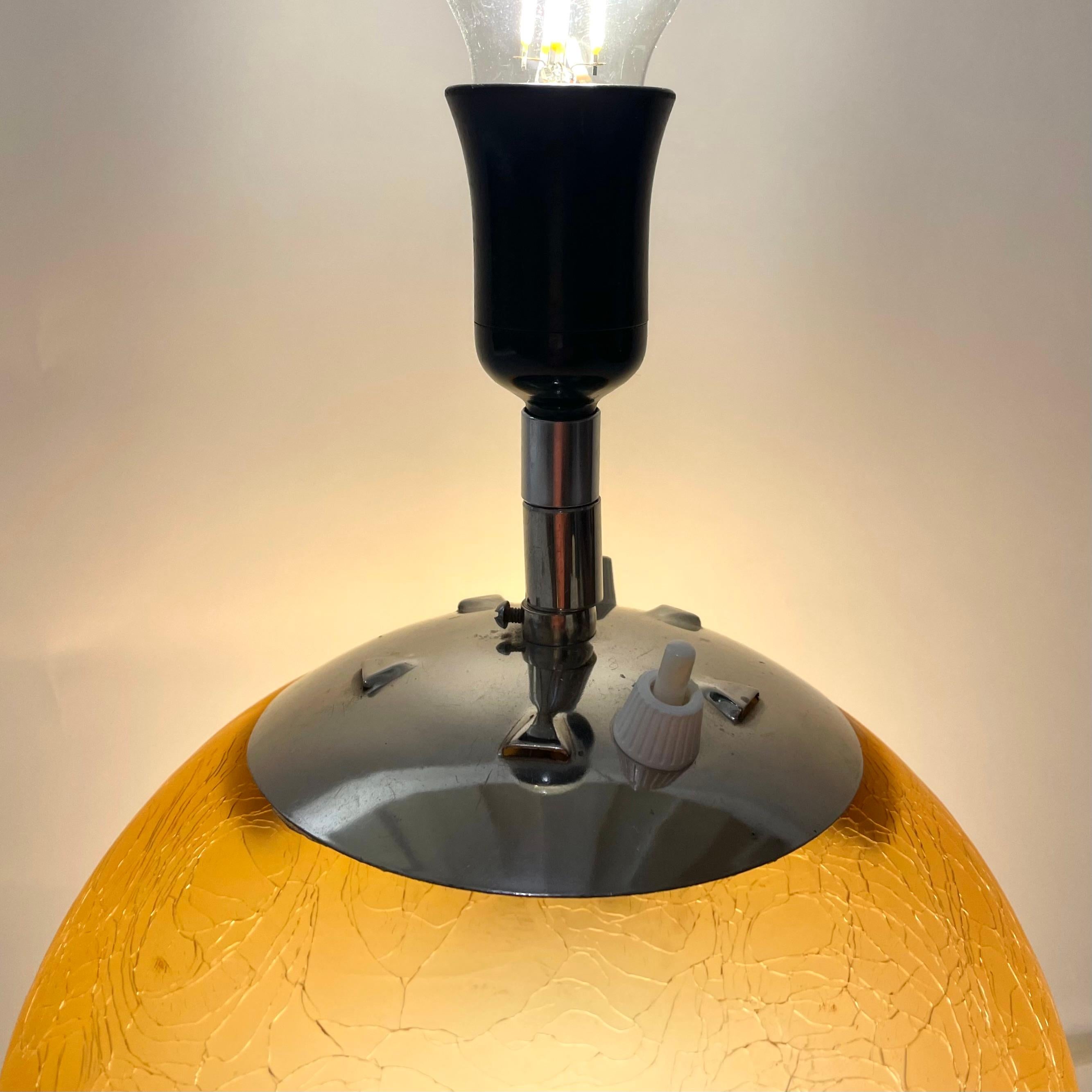 Glass Table Lamp with elegant double lighting. Art Deco, 1930s For Sale 8