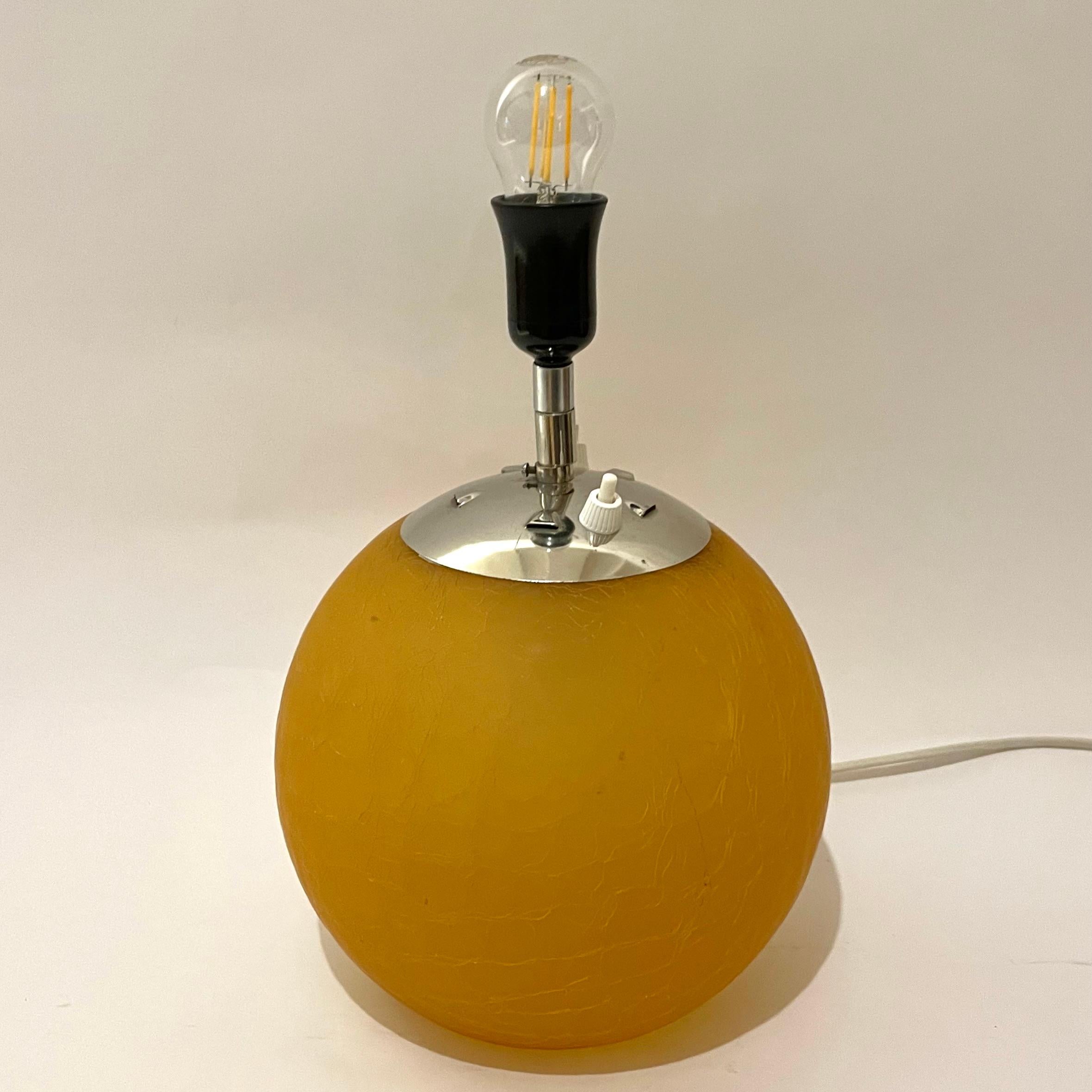 Glass Table Lamp with elegant double lighting. Art Deco, 1930s For Sale 10