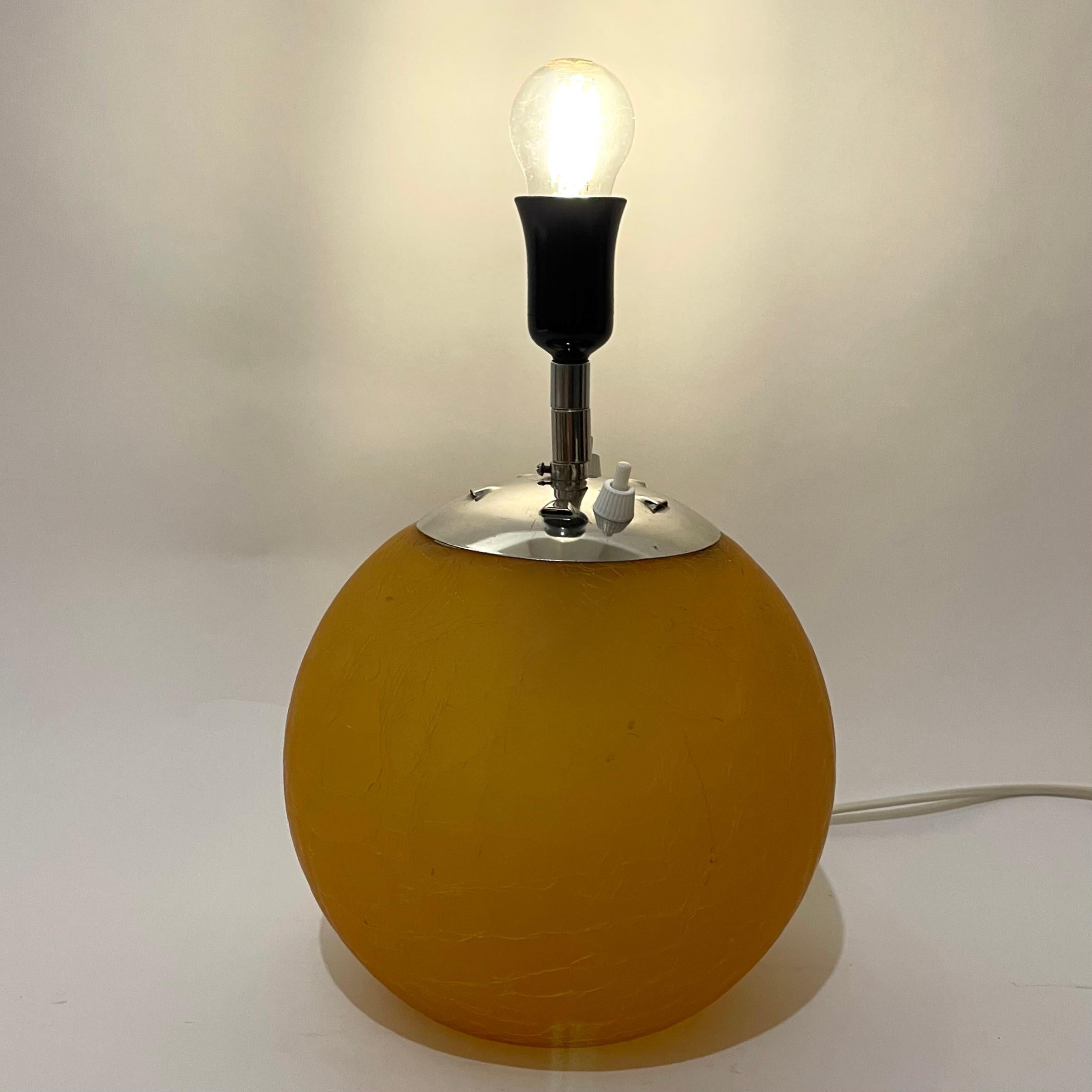 Glass Table Lamp with elegant double lighting. Art Deco, 1930s For Sale 11