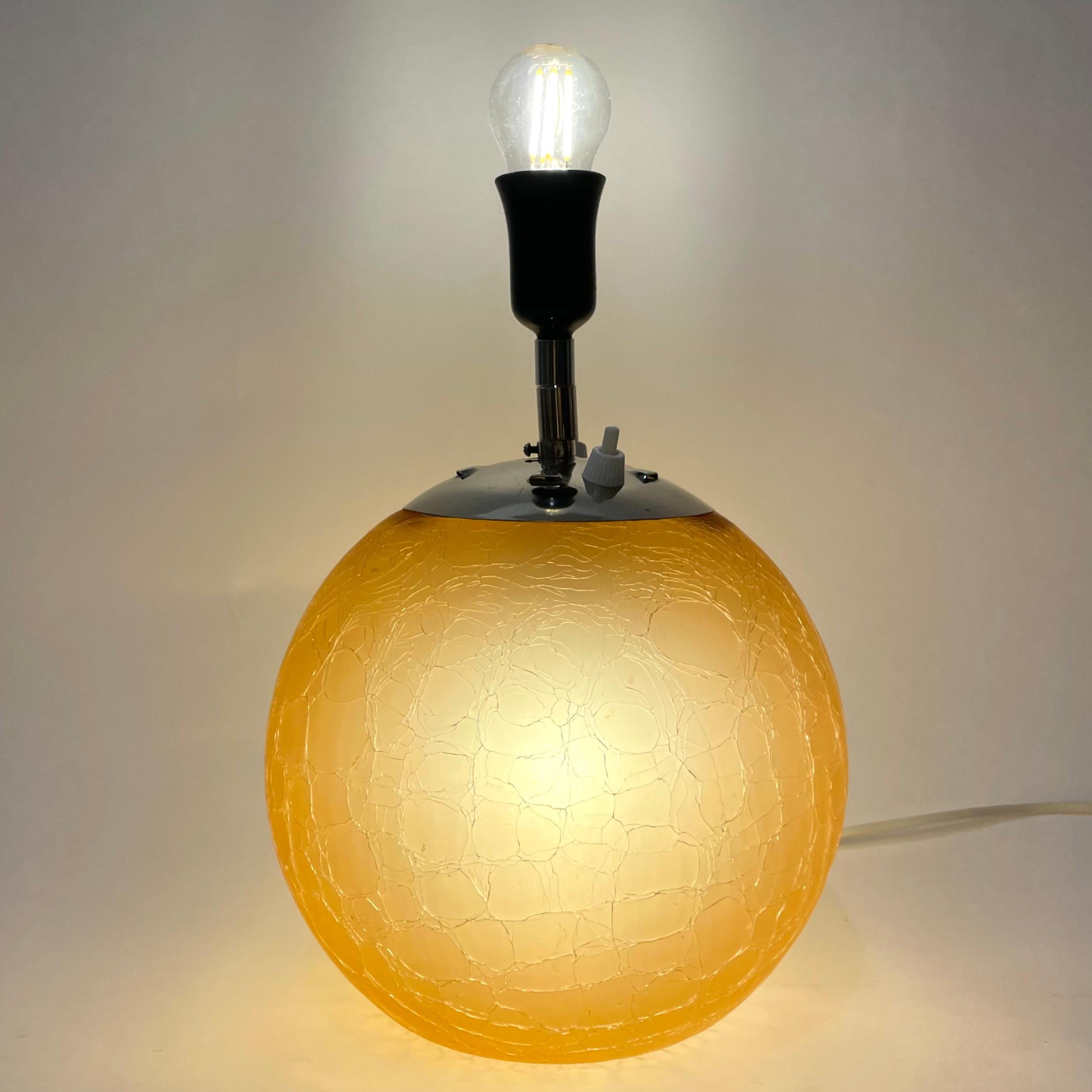 Glass Table Lamp with elegant double lighting. Art Deco, 1930s For Sale 13