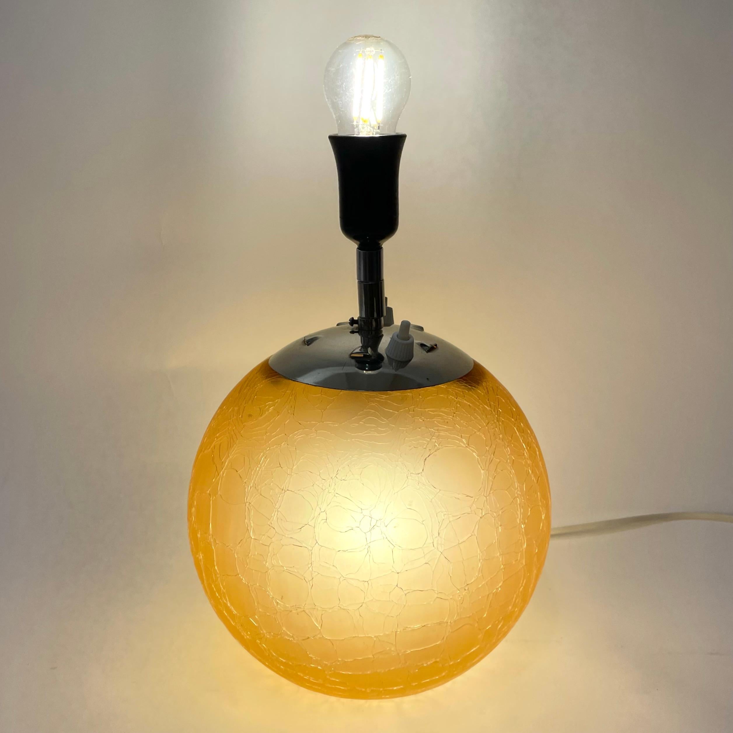 Glass Table Lamp with elegant double lighting. Art Deco, 1930s For Sale 14