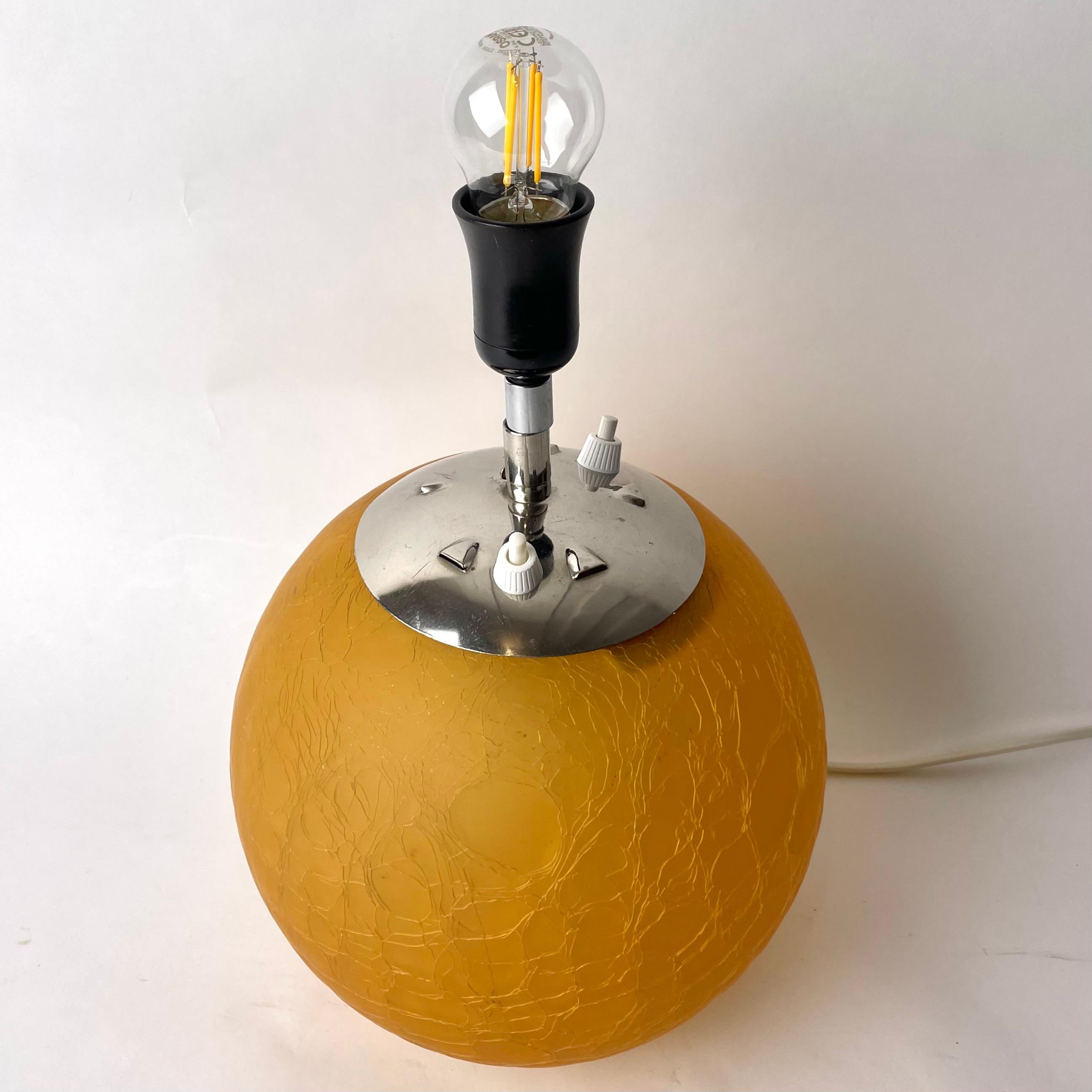 Swedish Glass Table Lamp with elegant double lighting. Art Deco, 1930s For Sale