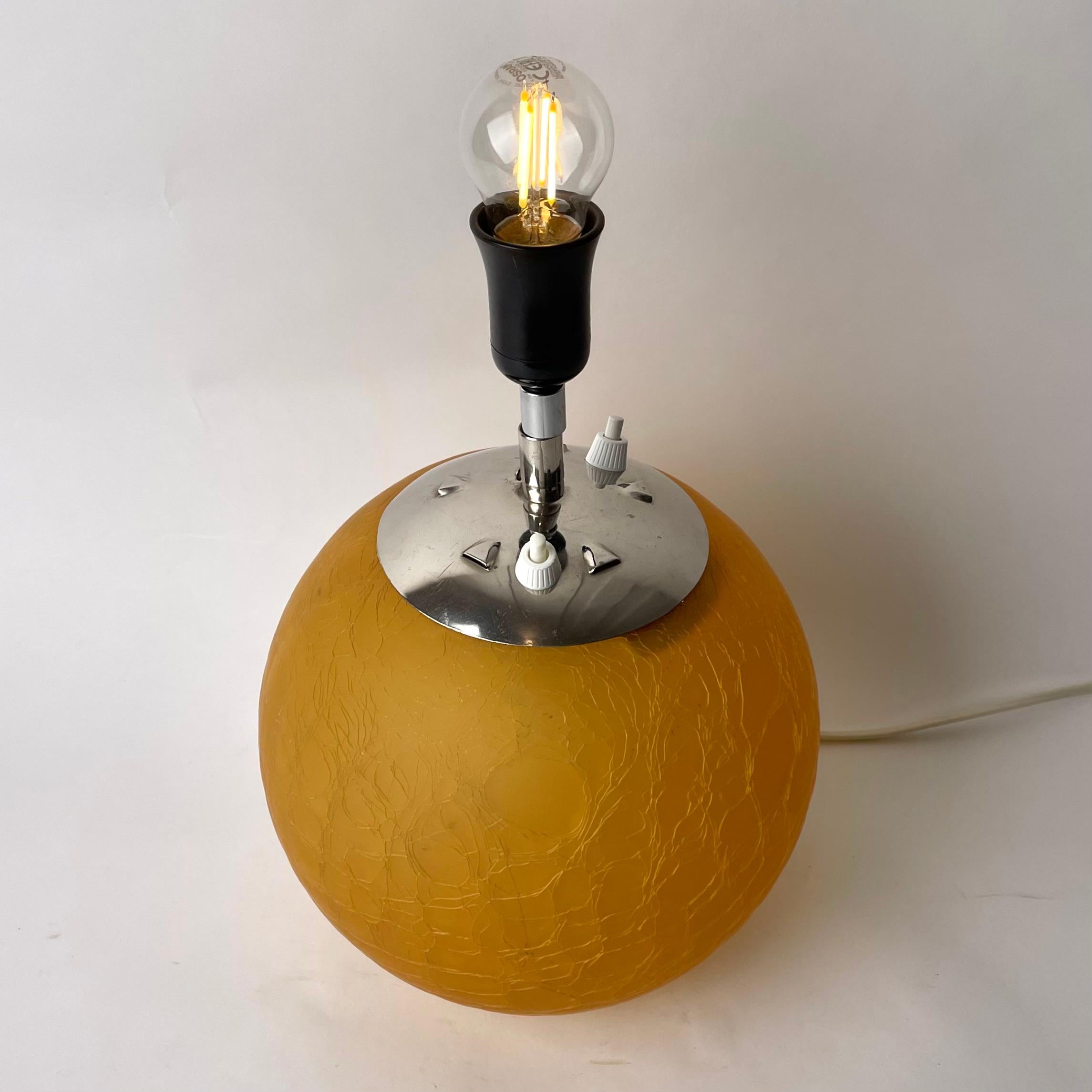 Glass Table Lamp with elegant double lighting. Art Deco, 1930s For Sale 1