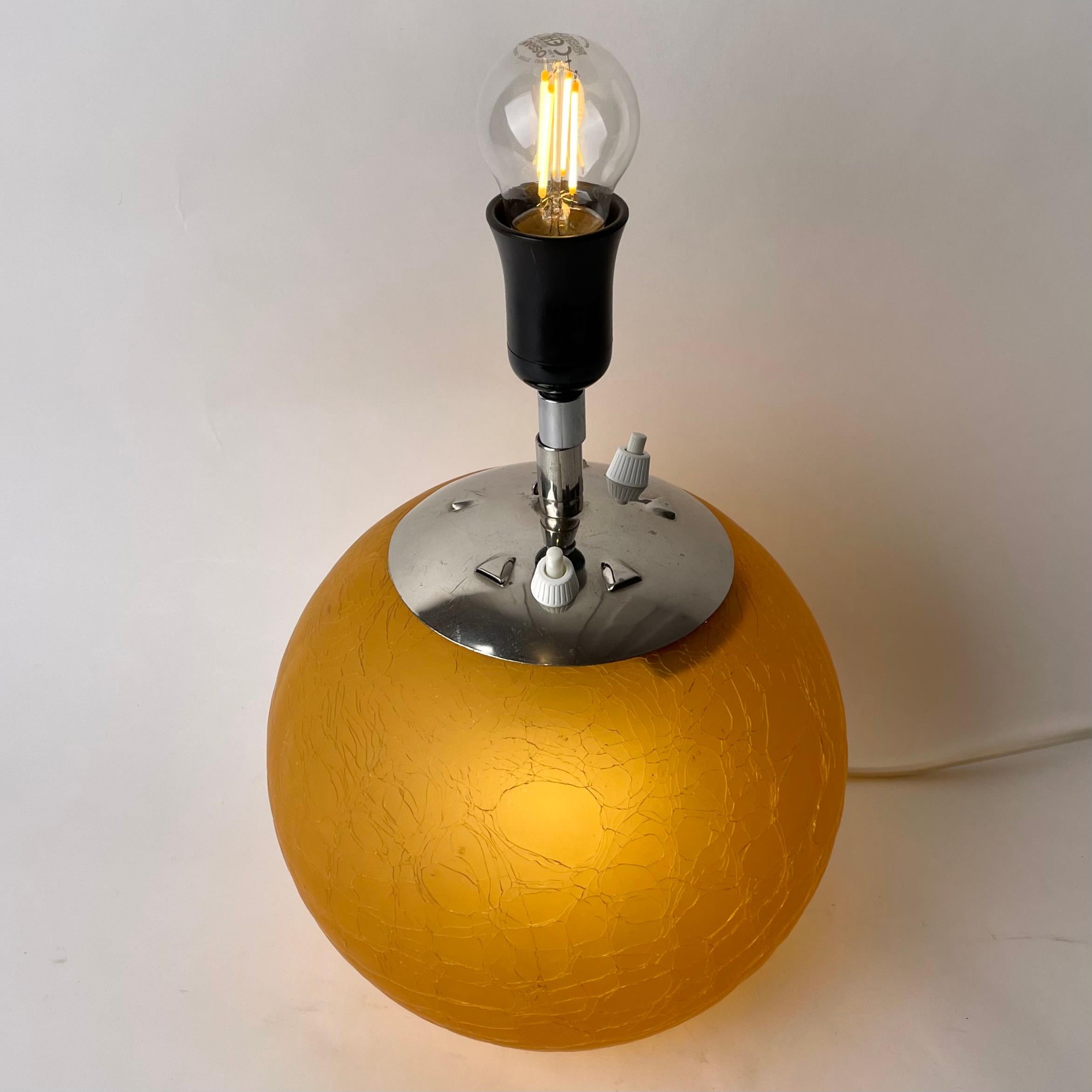Glass Table Lamp with elegant double lighting. Art Deco, 1930s For Sale 2