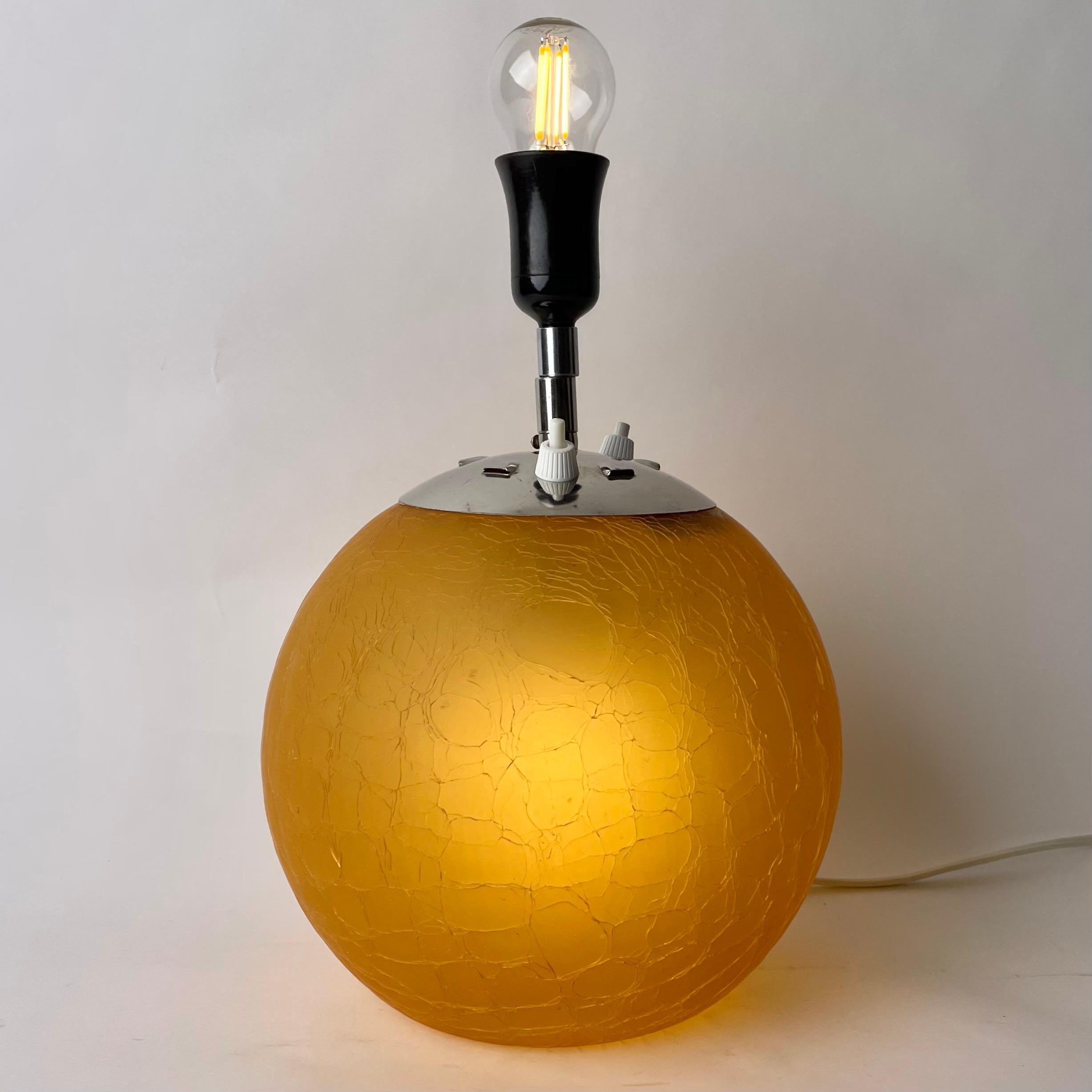 Glass Table Lamp with elegant double lighting. Art Deco, 1930s For Sale 3