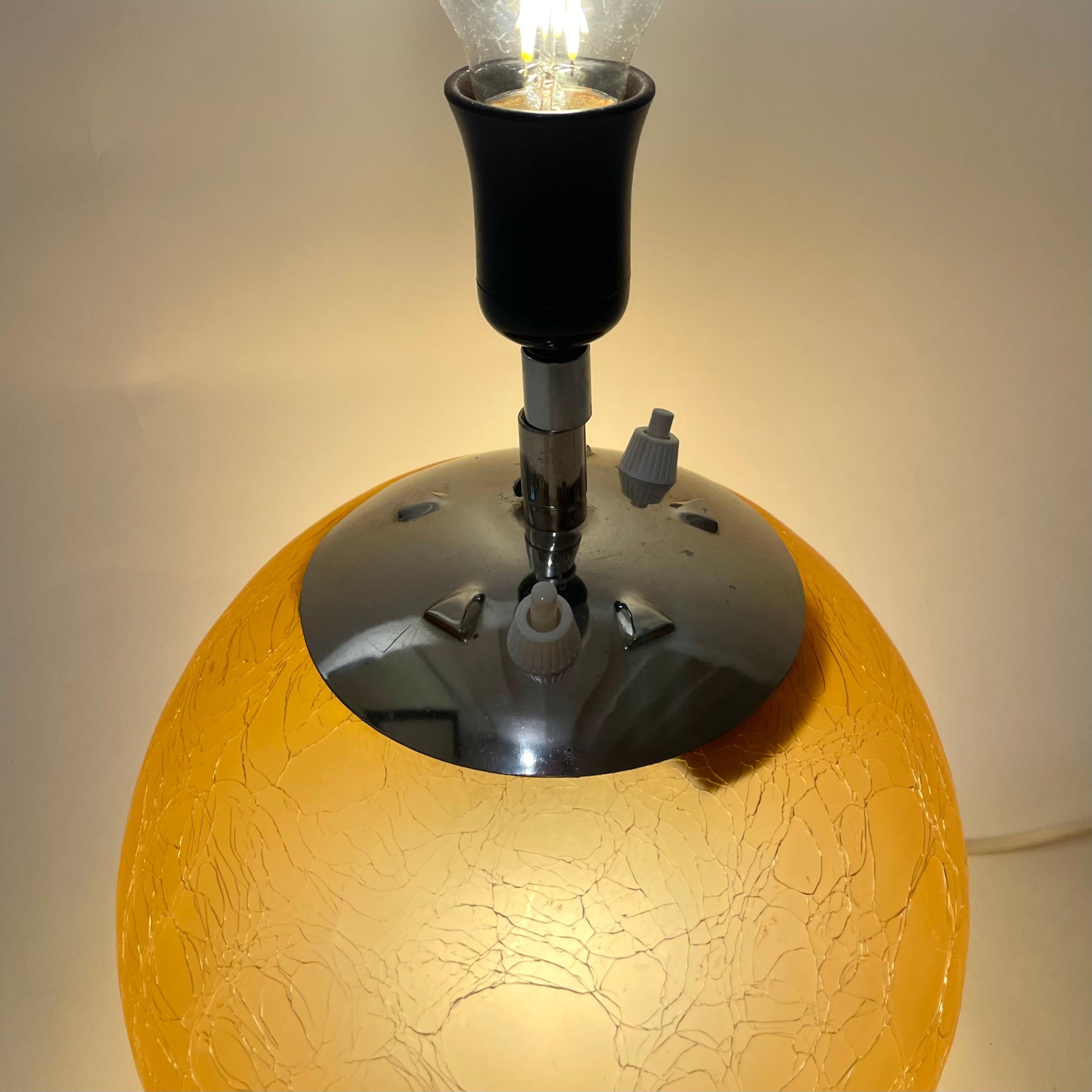 Glass Table Lamp with elegant double lighting. Art Deco, 1930s For Sale 4