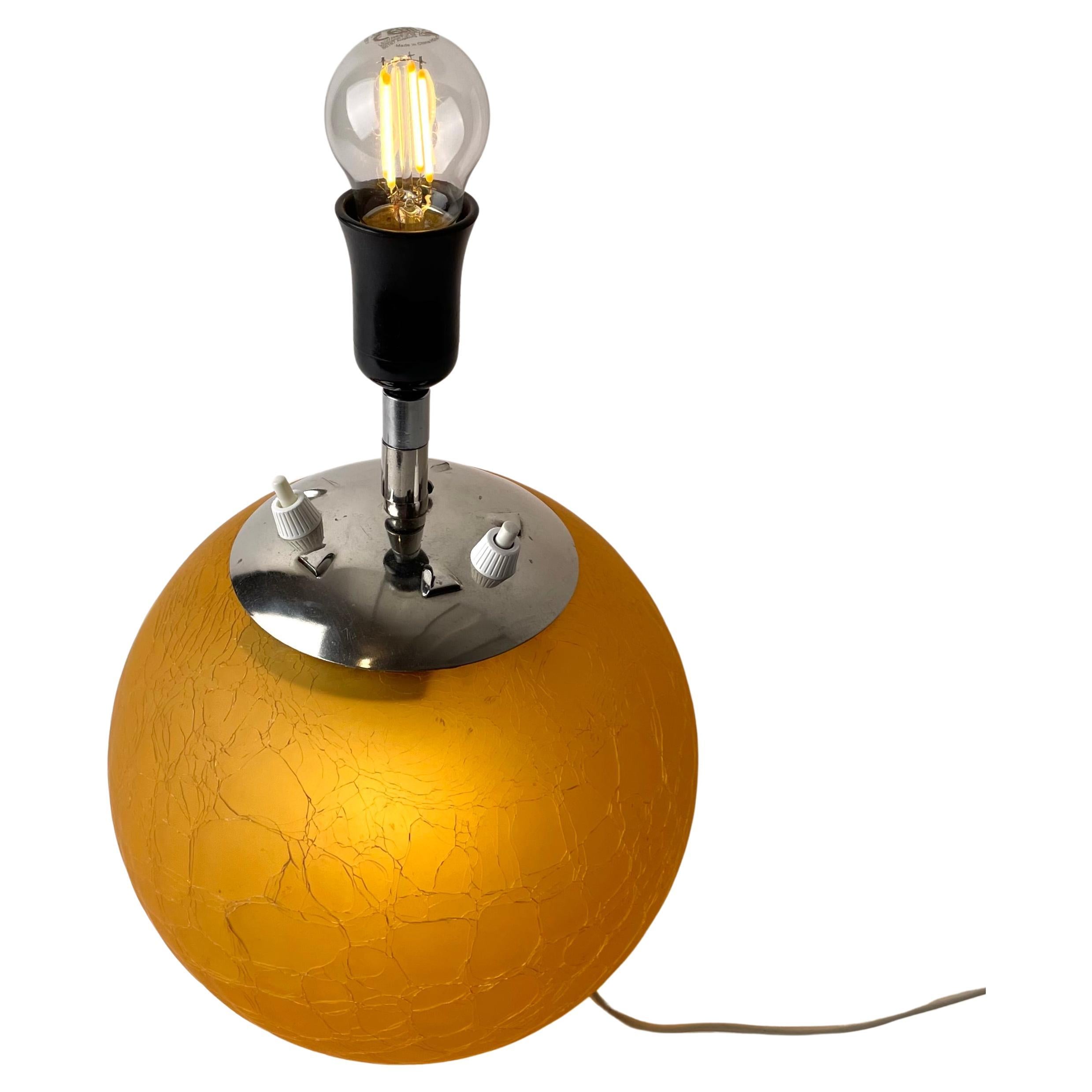 Lampe de bureau en verre à double éclairage élégant. Art déco, années 1930