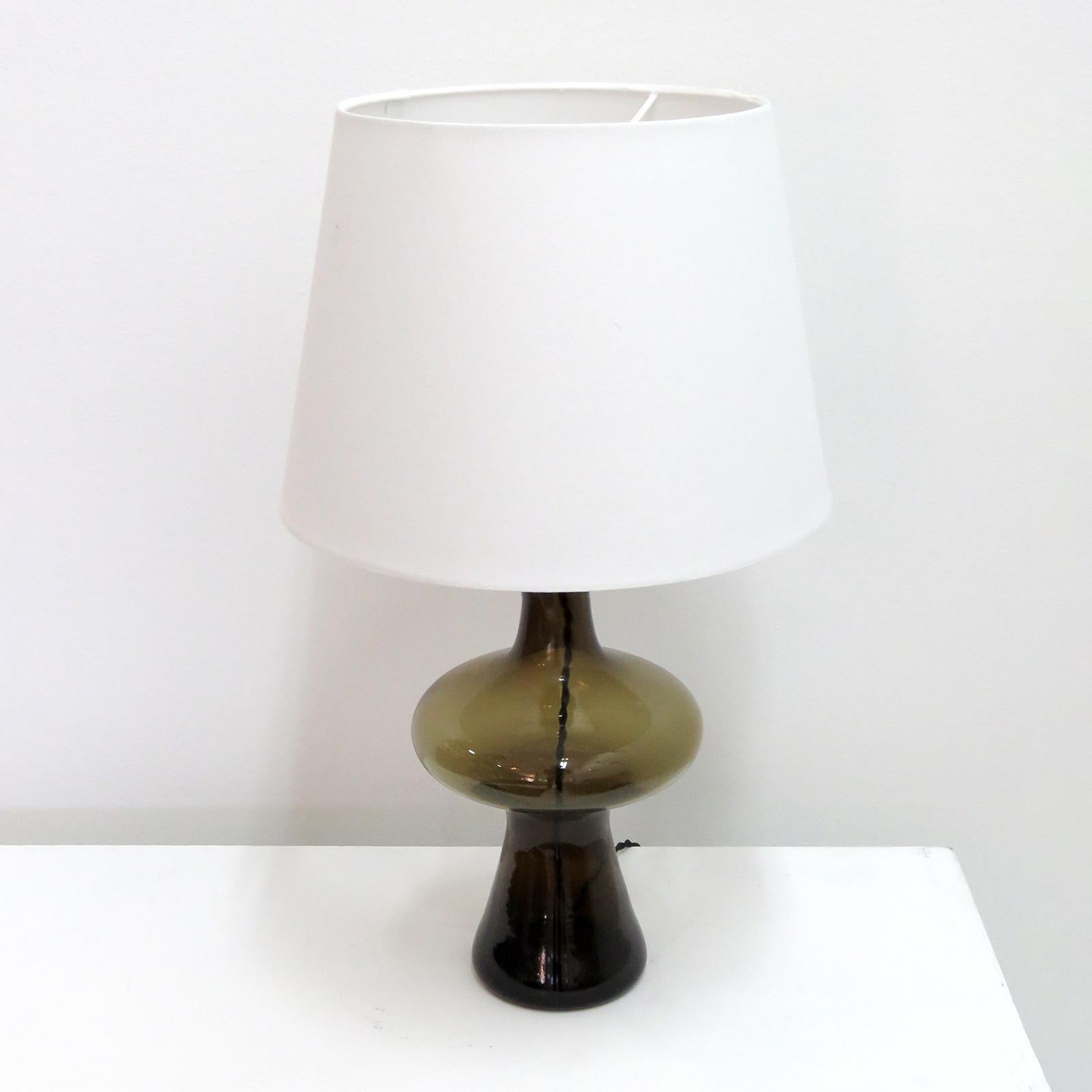 Glass Table Lamps by Holmegaard, 1960 In Good Condition In Los Angeles, CA