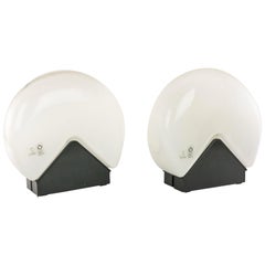 Glass Table Lamps by Roberto Pamio for Leucos from the 1970s