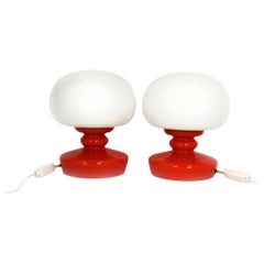 Glass Table Lamps  by Stepan Tabery for Osvetlovaci Sklo, 1970s, Set o