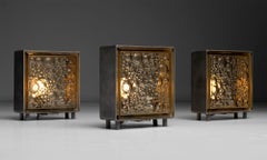 Glass Table Lamps, England 1970