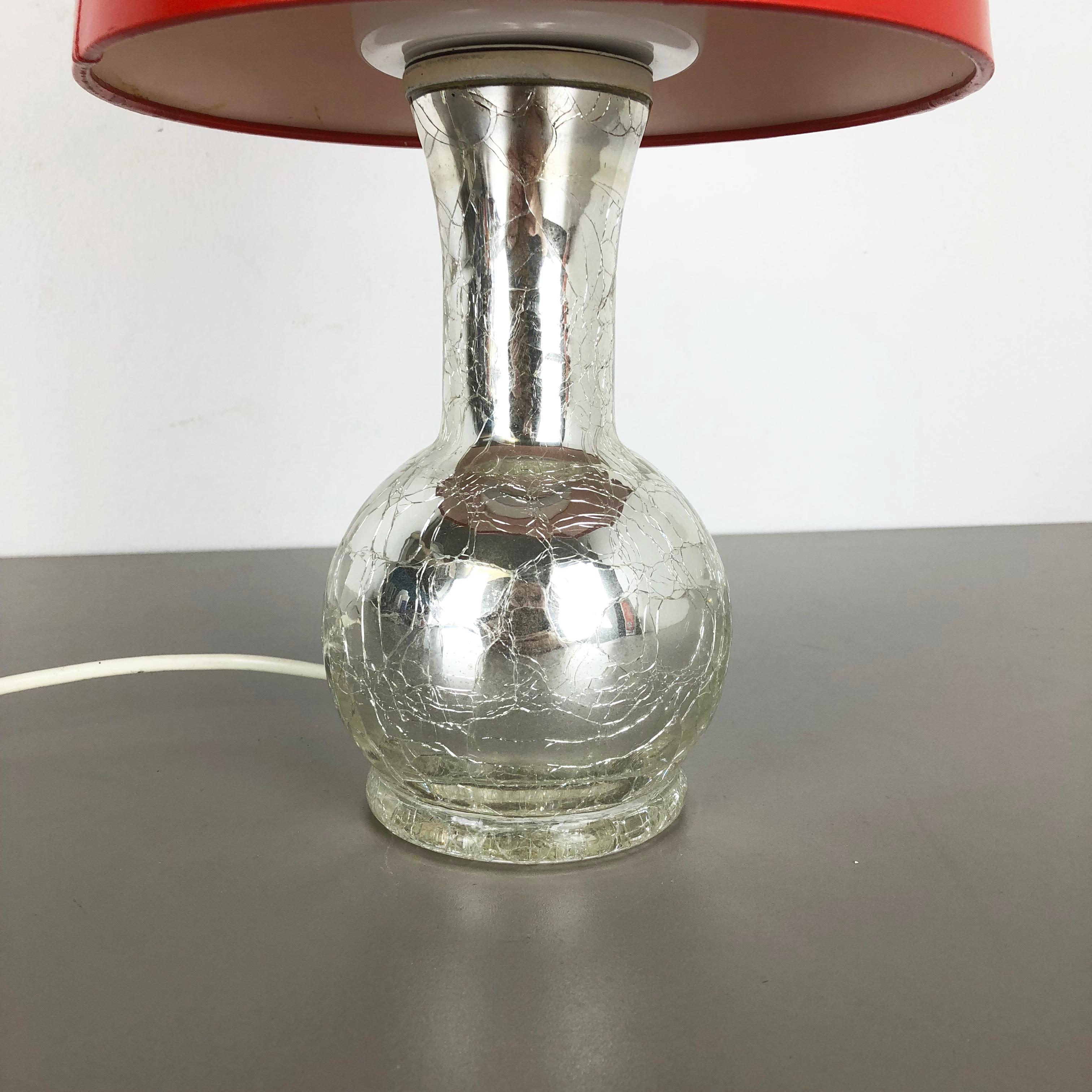 Mid-Century Modern Lampe de bureau en verre par Uno & sten Kristiansson pour Luxus Vittsj, Suède, 1970 en vente
