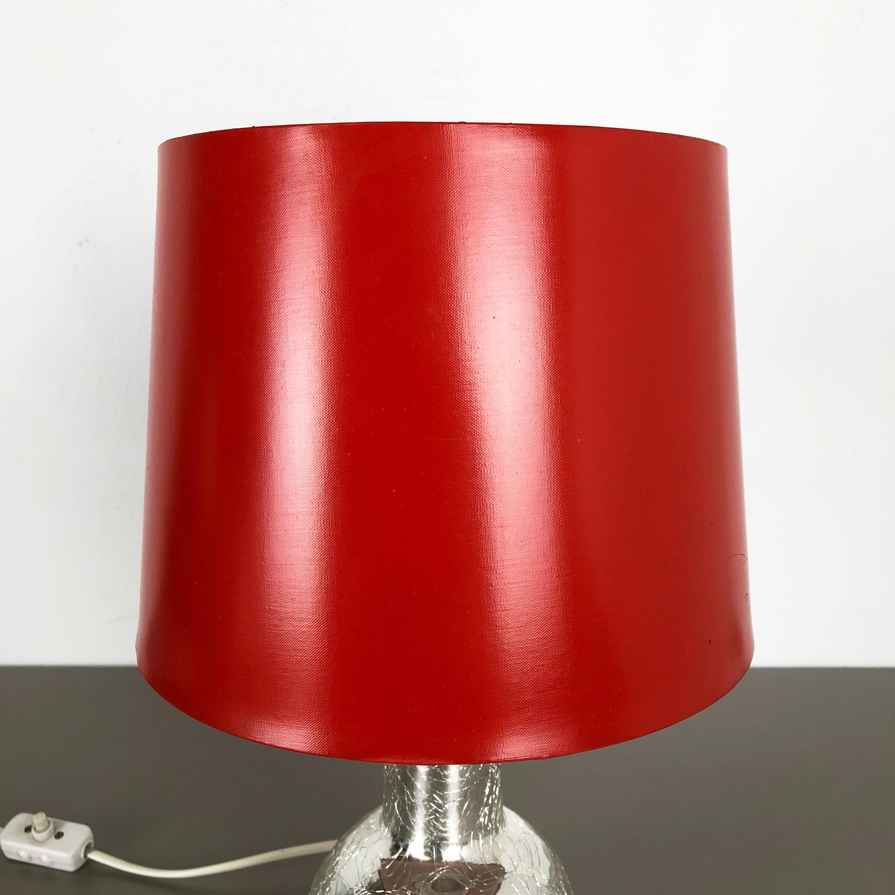 Verre Lampe de bureau en verre par Uno & sten Kristiansson pour Luxus Vittsj, Suède, 1970 en vente