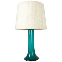 Lámpara de sobremesa de cristal de Uno & Östen Kristiansson para Luxus Vittsjö, Suecia, década de 1970