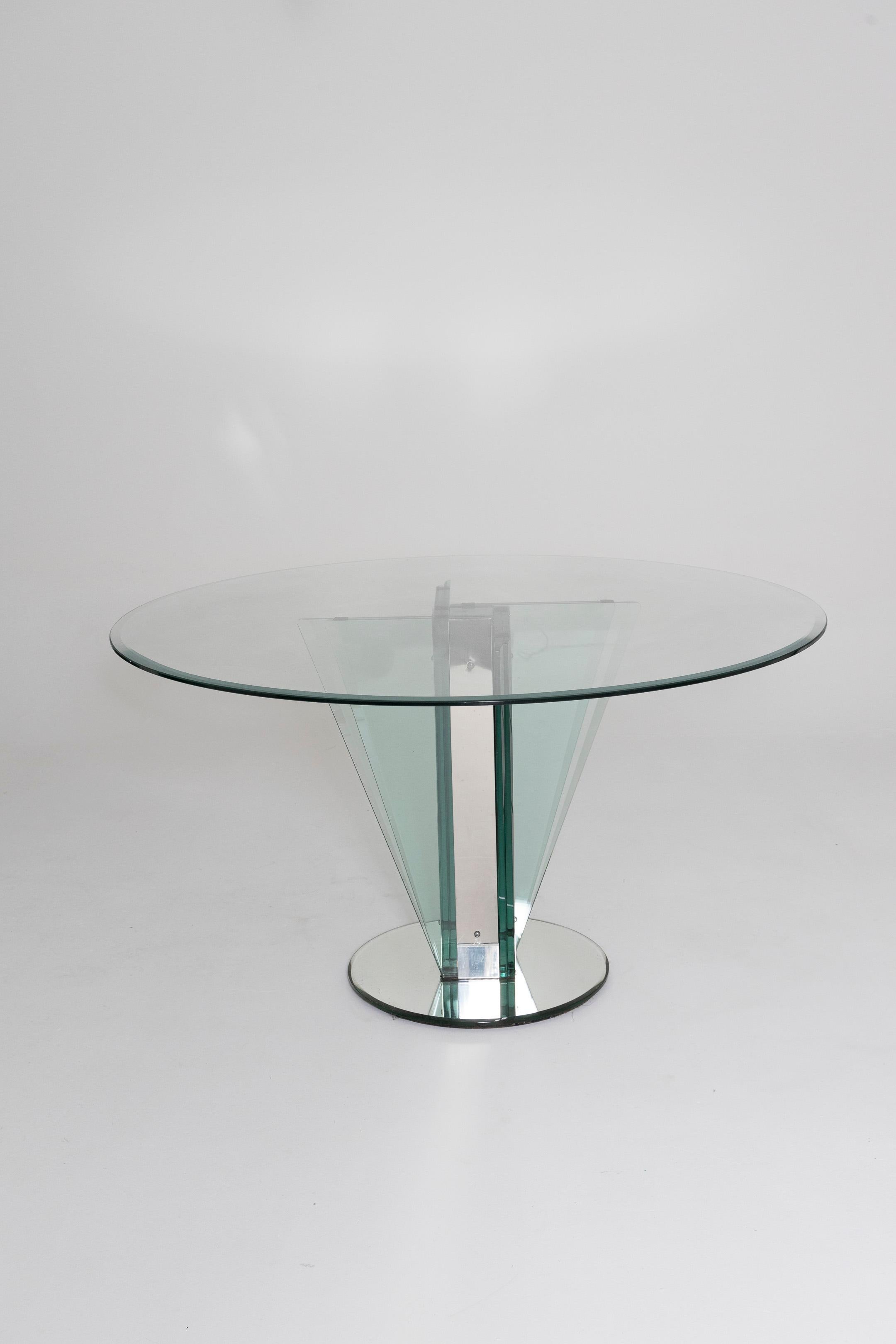 Glass Table Pietro Chiesa In Good Condition In PARIS, FR