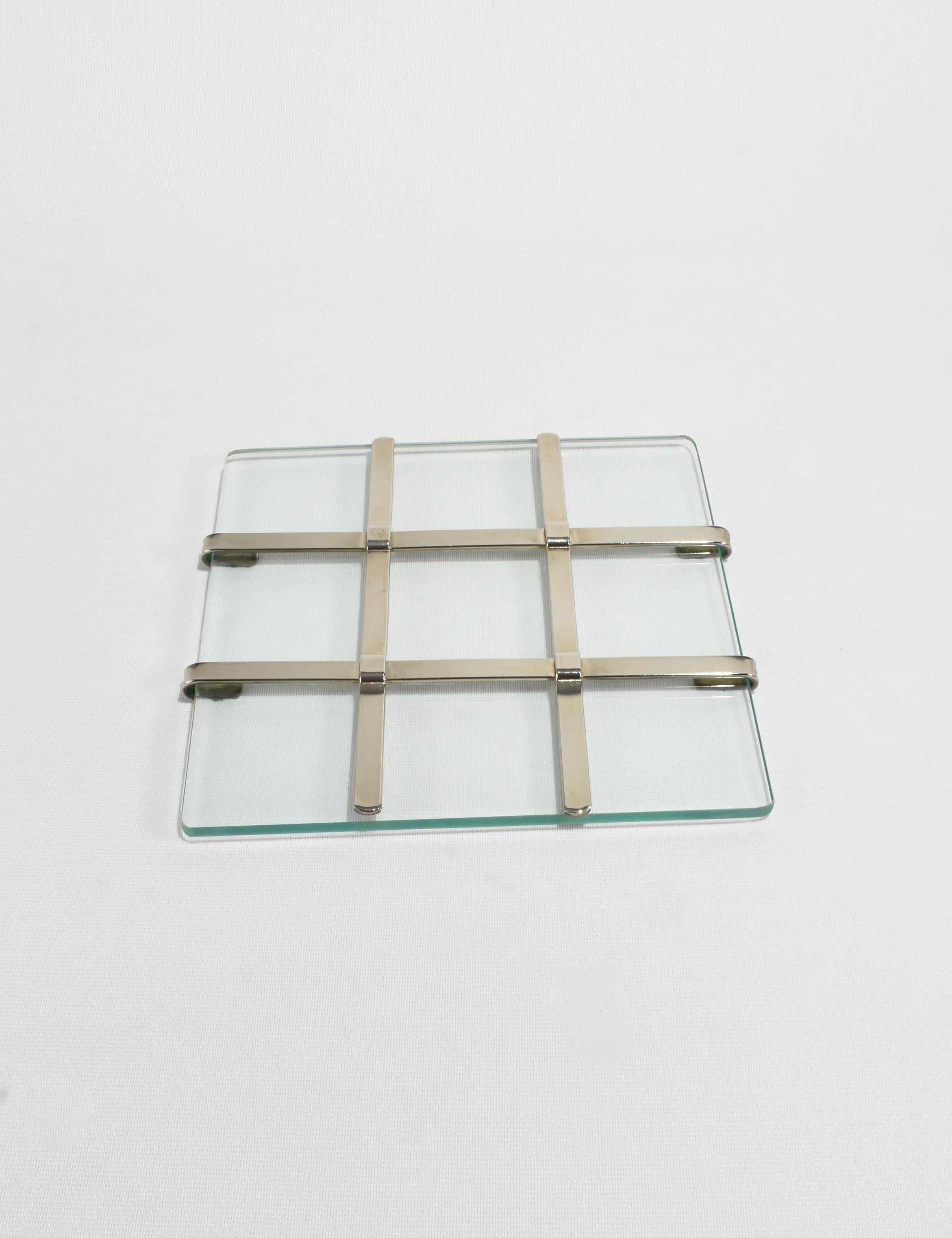 Sterling Silver Glass Tic-Tac-Toe Set