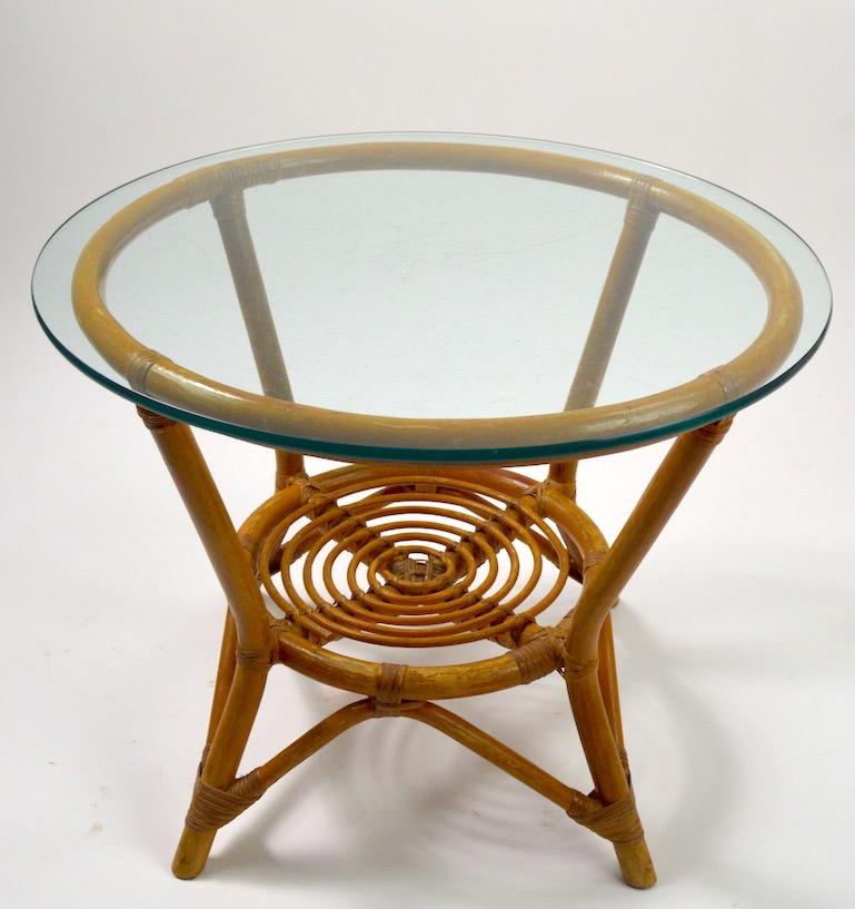 bamboo glass top table