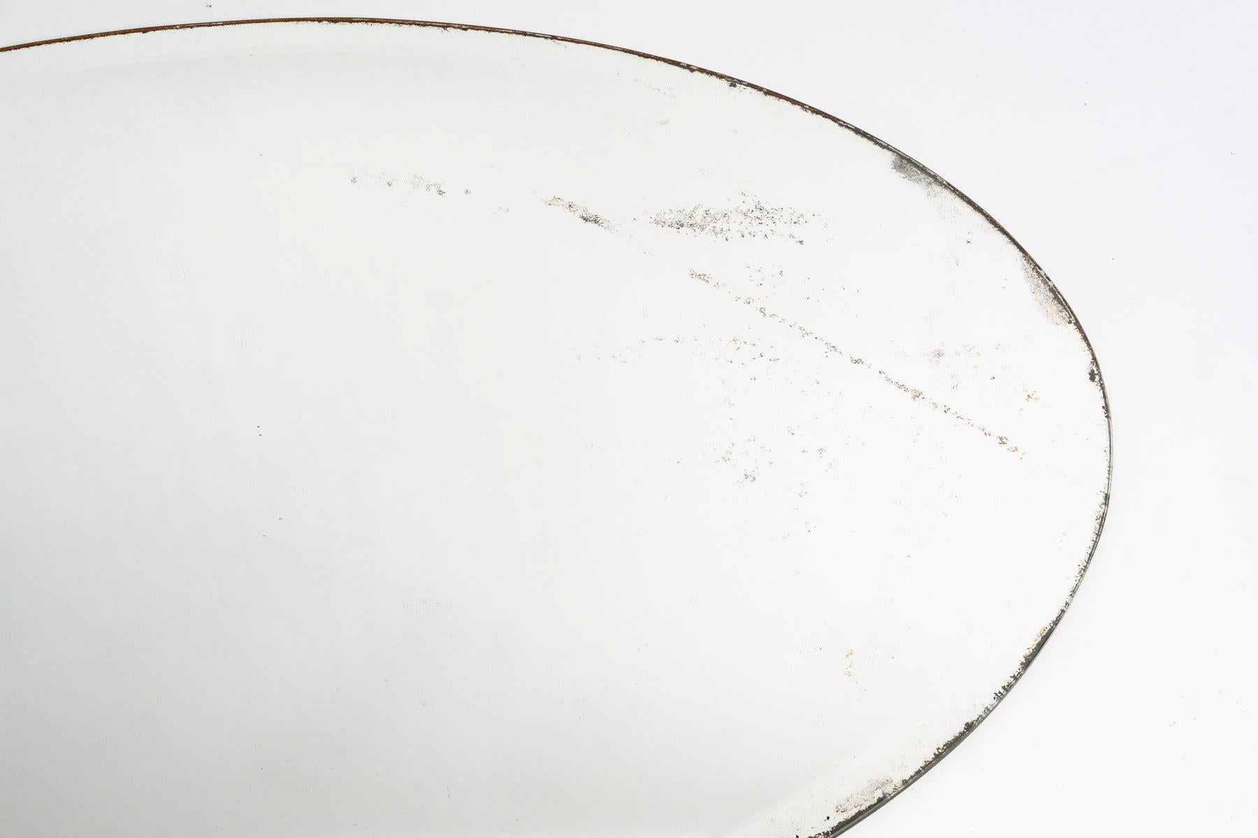 Art Nouveau Glass Top, Centerpiece, Beveled Mirror, Early 20th Century. For Sale