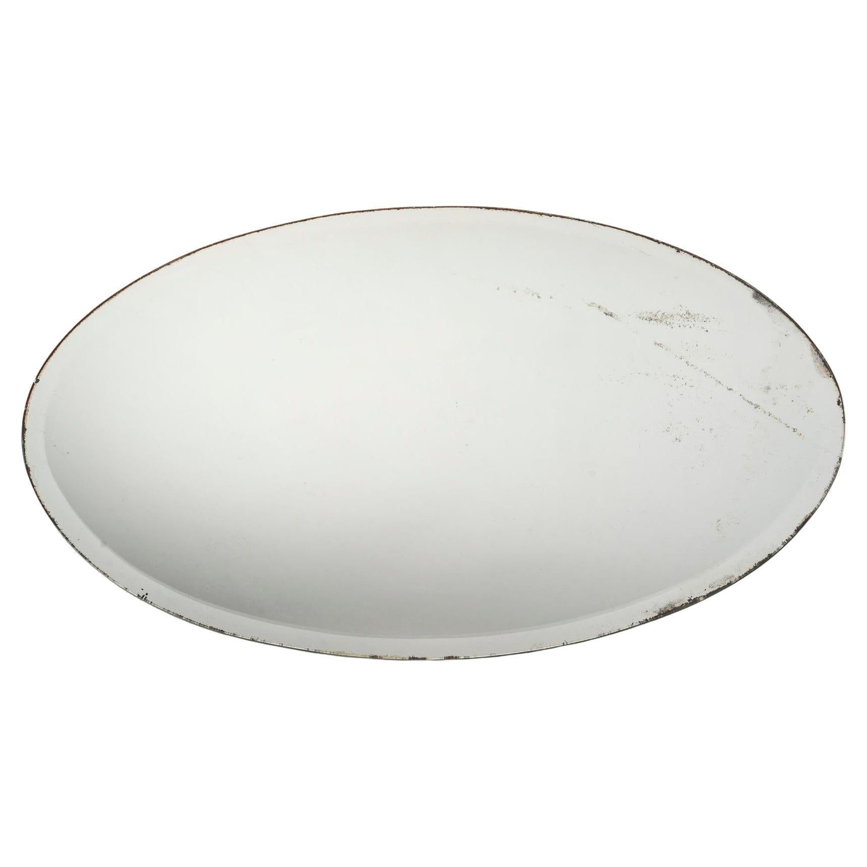 Glass Top, Centerpiece, Beveled Mirror, Early 20th Century. For Sale