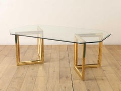 Glass Top Coffee Table 1970's
