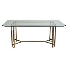 Vintage Glass Top Dining Table