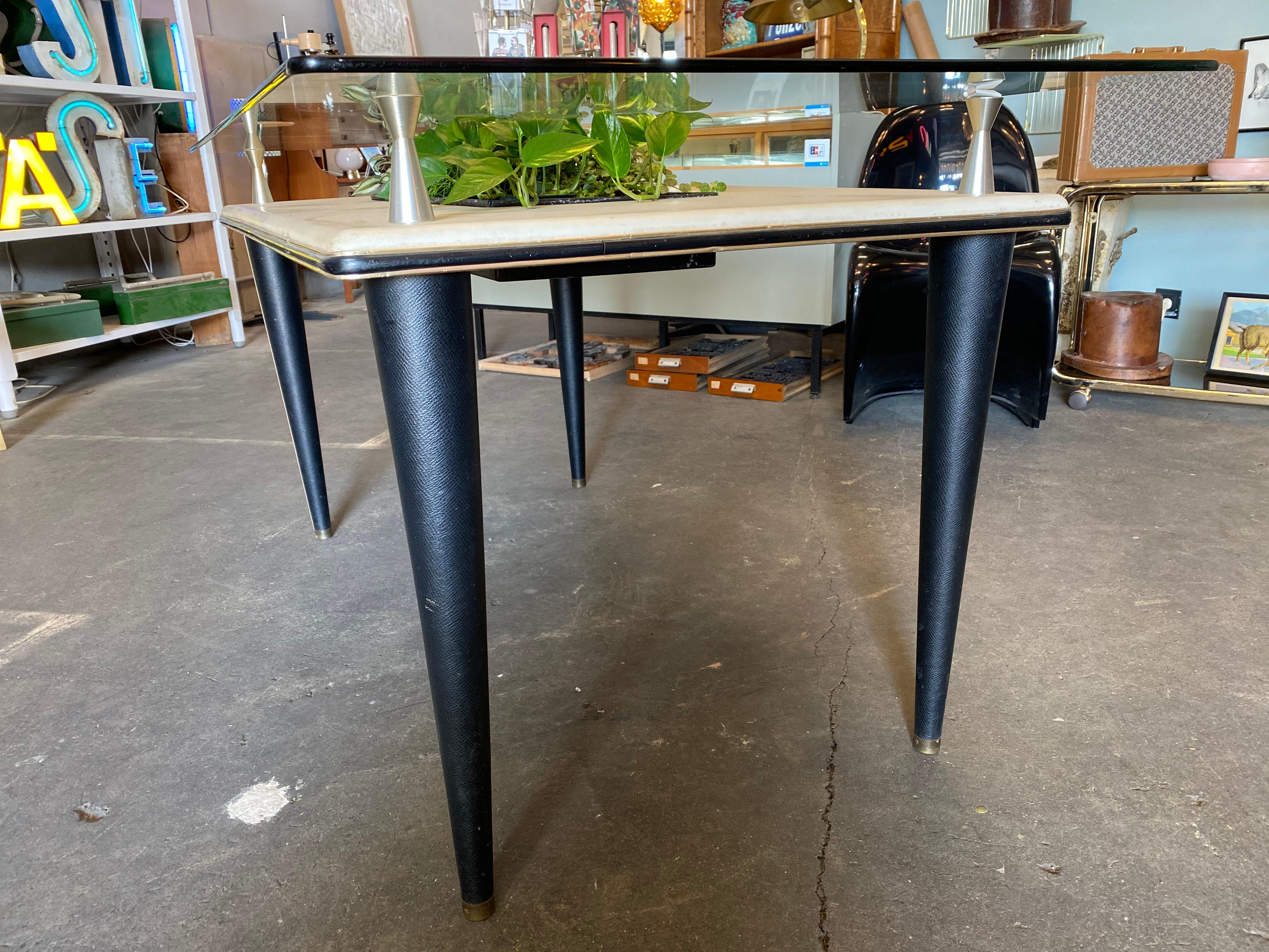 Glass Top Dining Table, Italy, 1950s For Sale 4