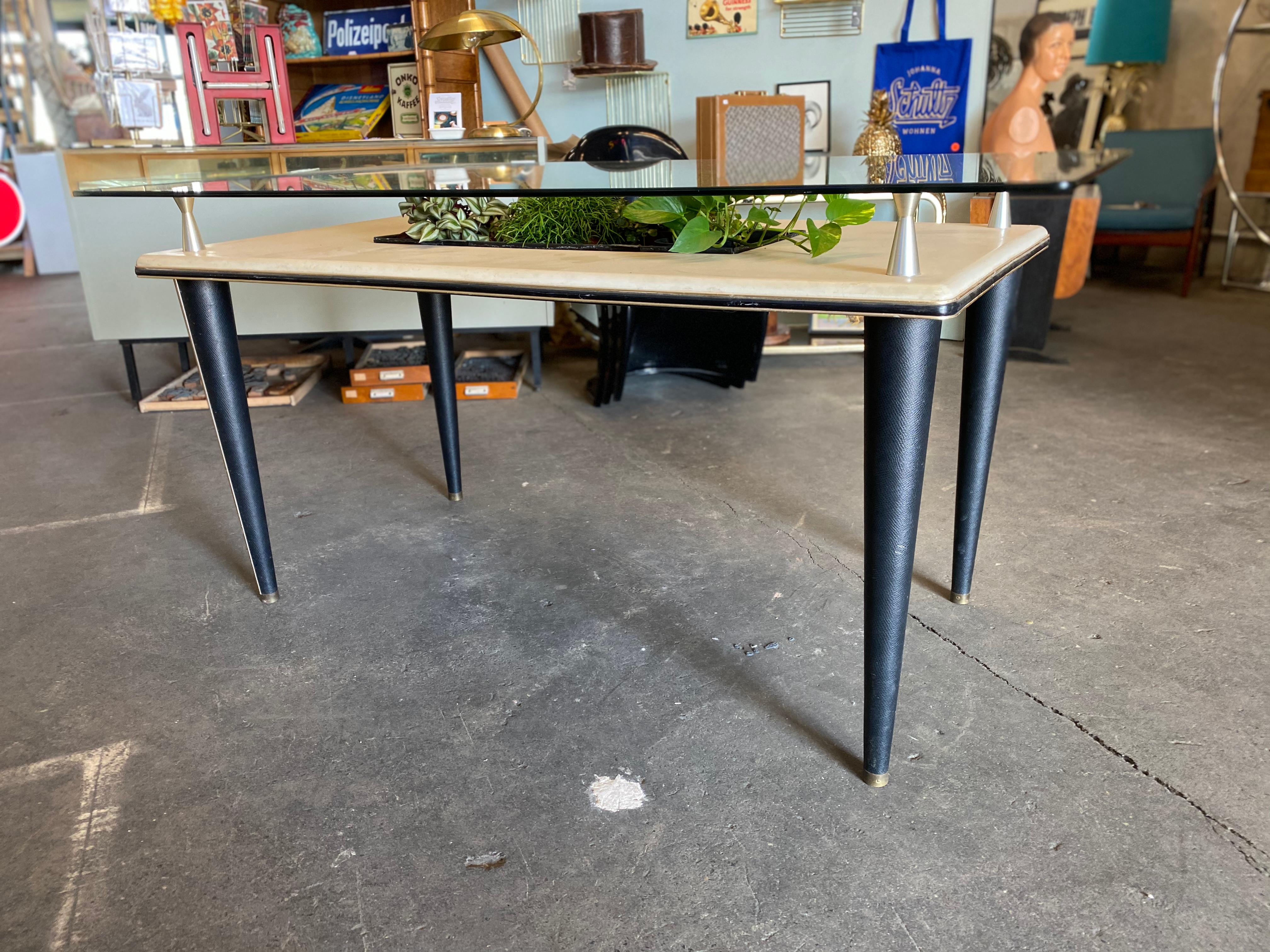 Glass Top Dining Table, Italy, 1950s For Sale 5