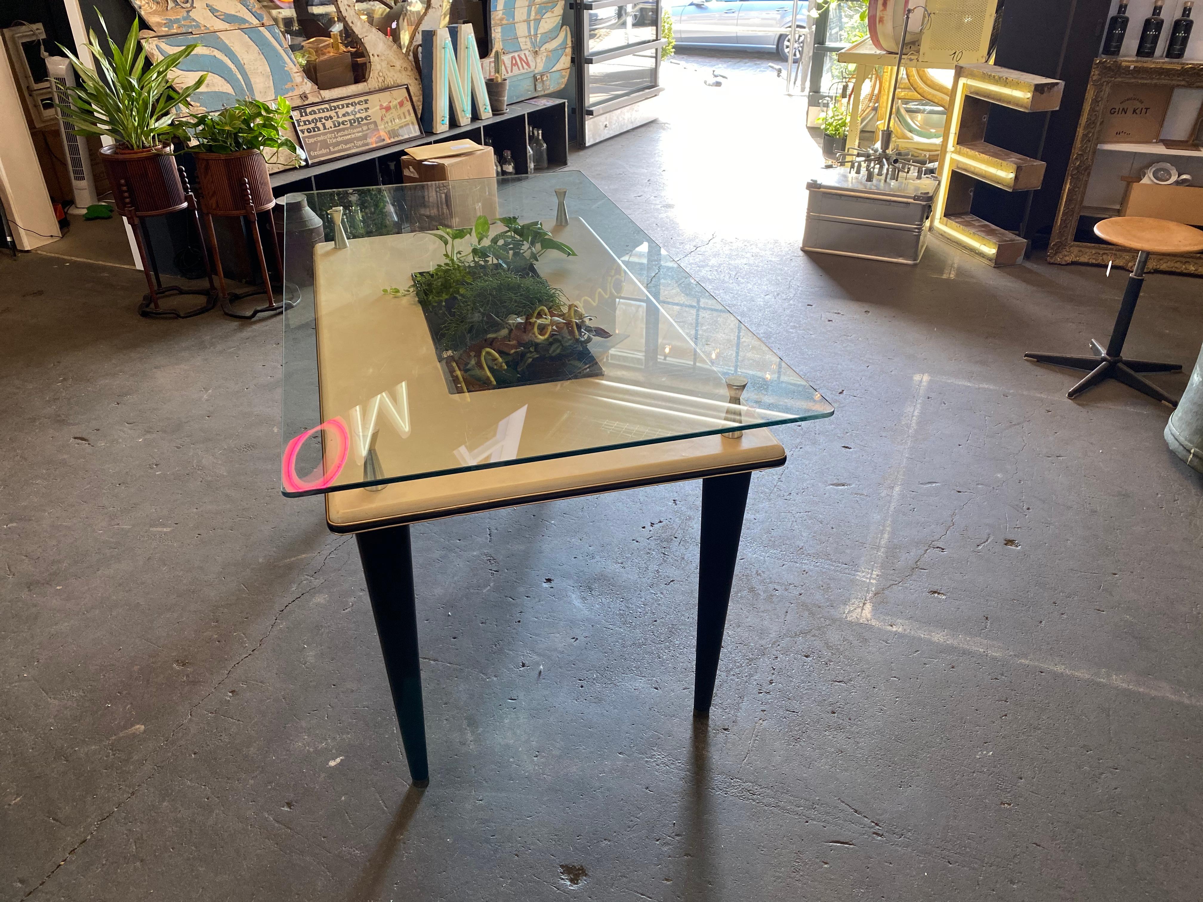 Glass Top Dining Table, Italy, 1950s For Sale 10