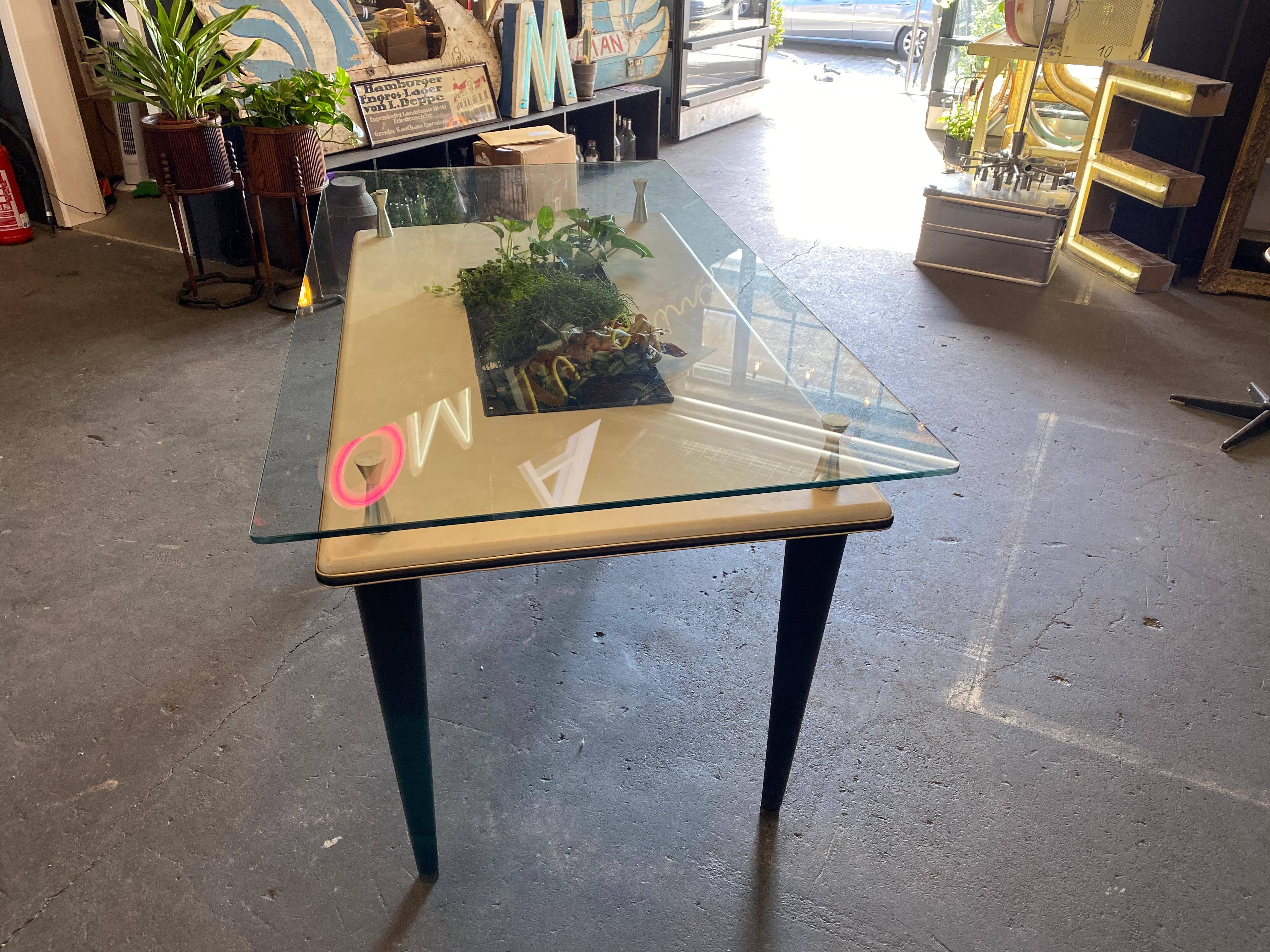 Glass Top Dining Table, Italy, 1950s For Sale 11