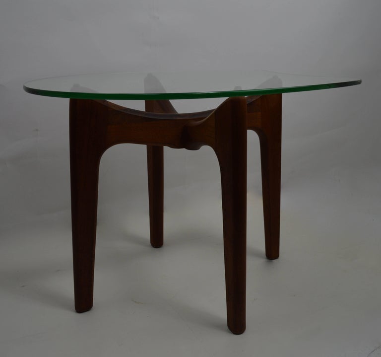Glass Top End Table by Pearsall at 1stDibs
