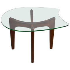 Glass Top End Table by Pearsall
