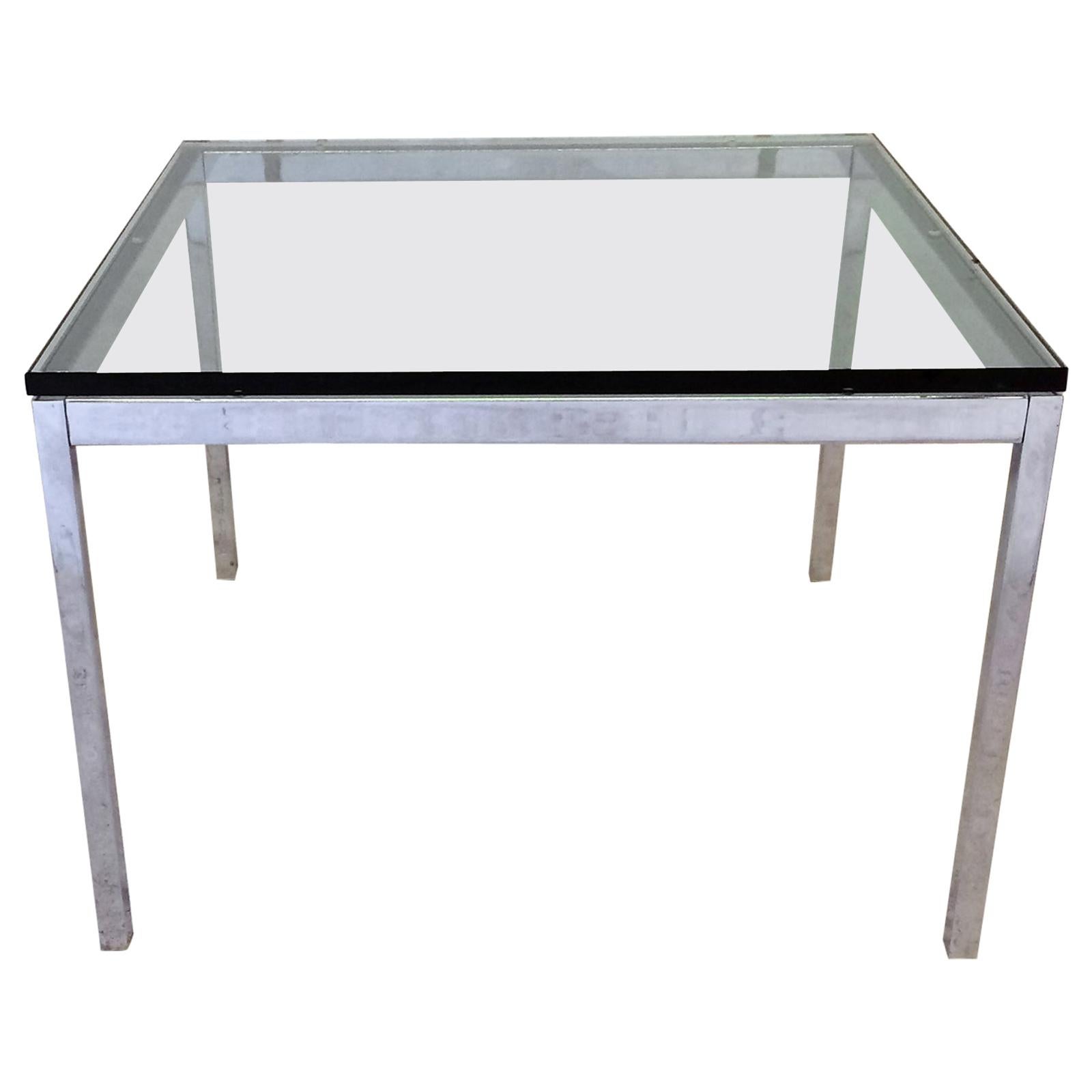 Glass Top Florence Knoll Side Table