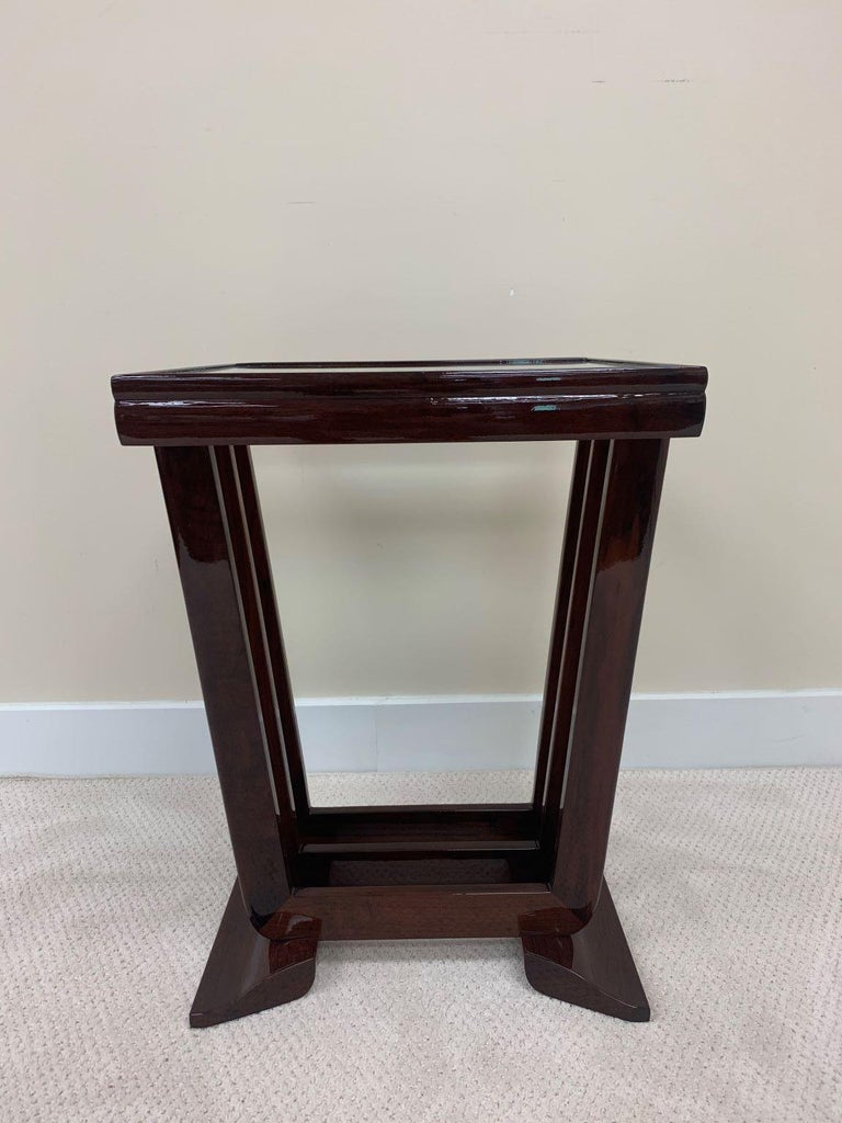 Speed Band Table Glass Top Machine Age Art Deco Speed Band Side Table For Sale at ...