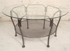 Glass Top Metal Coffee Table