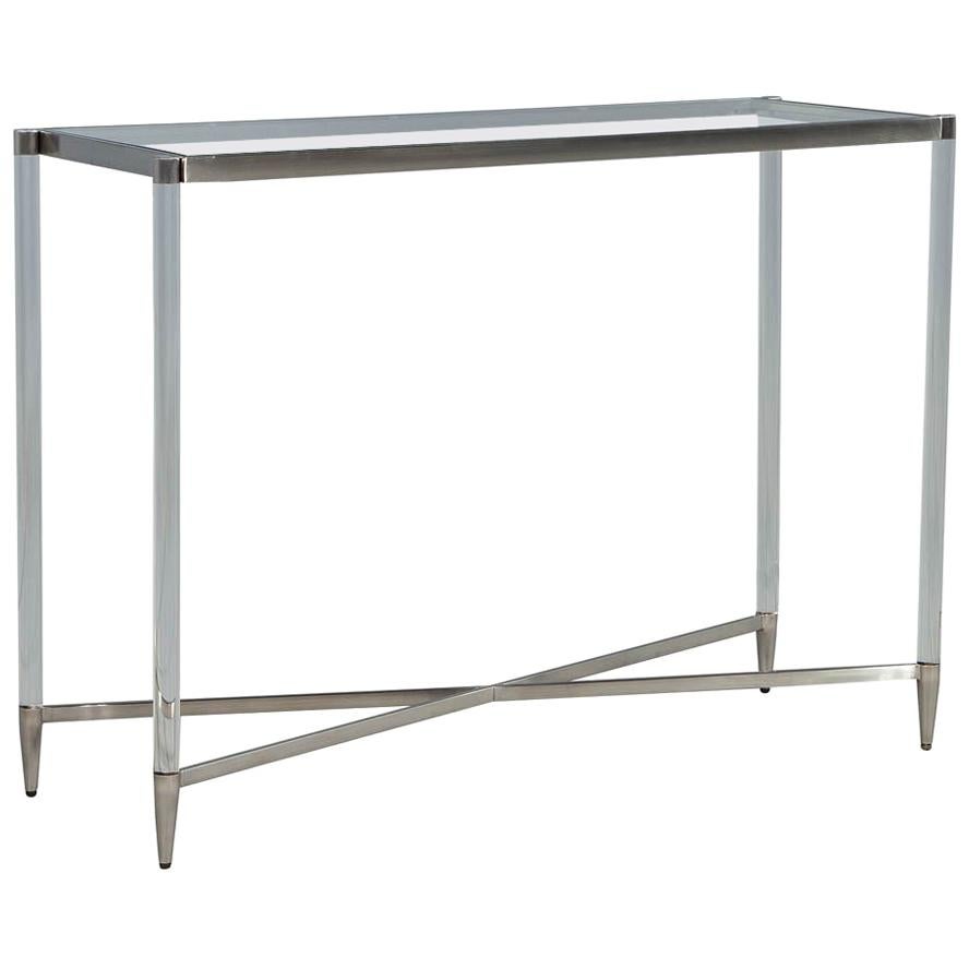 Glass Top Modern Acrylic Console Table