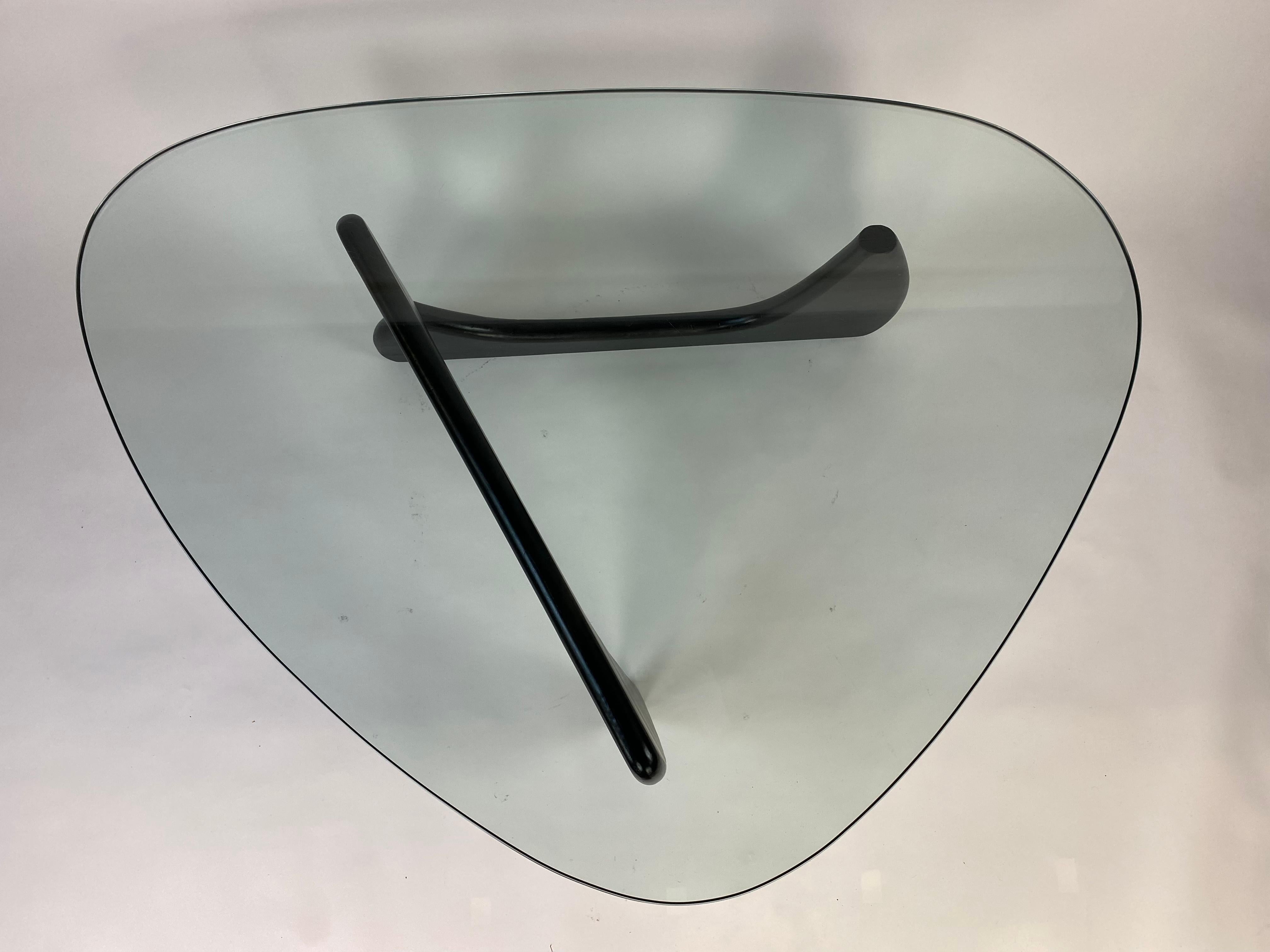 Glass Top Noguchi Style Coffee Table 3