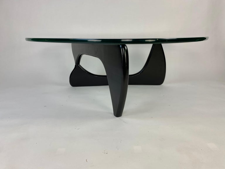 Glass Top Noguchi Style Coffee Table at 1stDibs