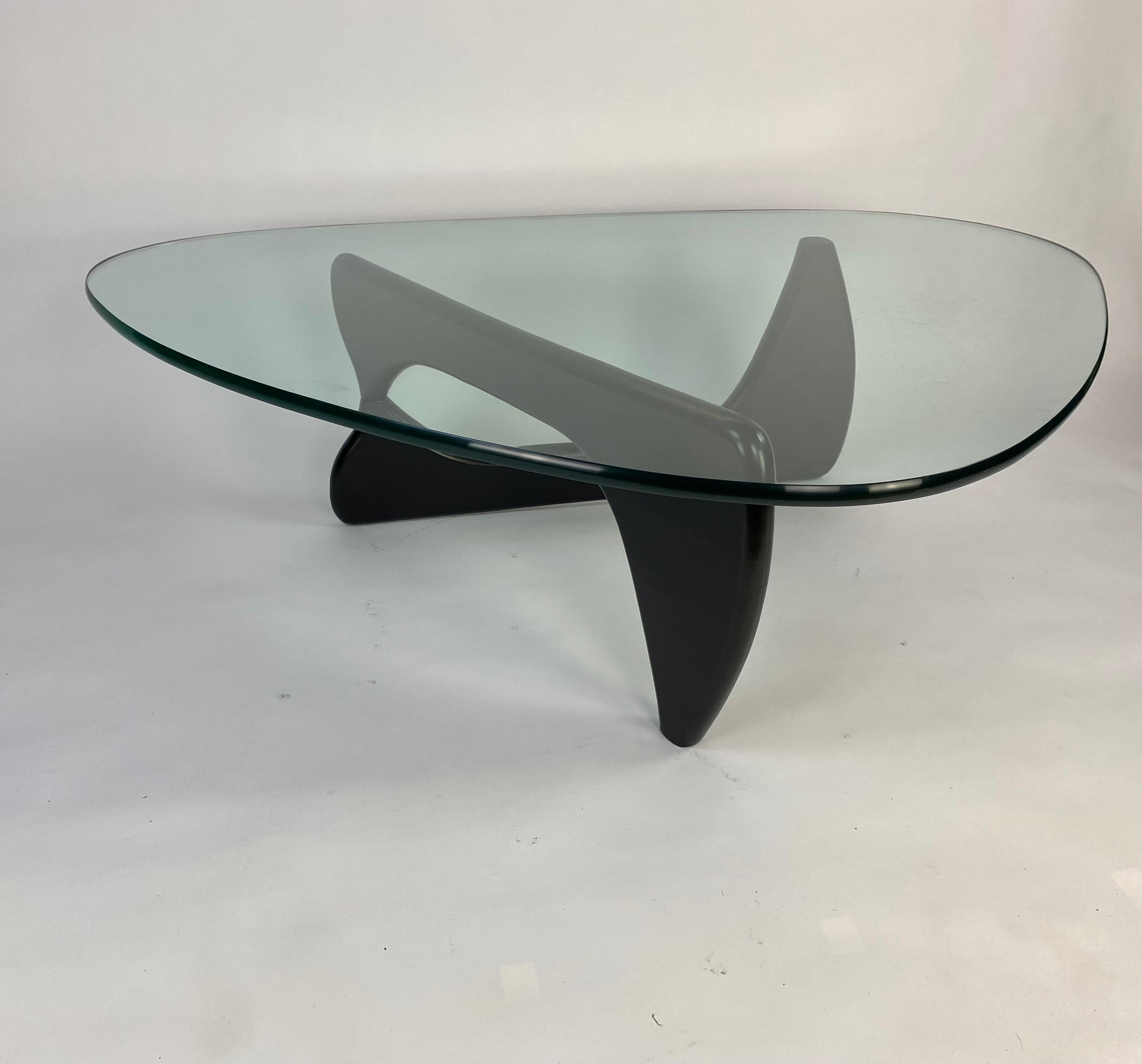 Late 20th Century Glass Top Noguchi Style Coffee Table