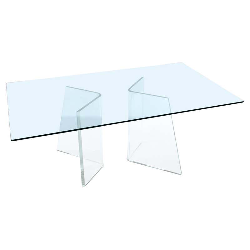 Glass Dining Table Bases - 856 For Sale on 1stDibs | glass table bases ...