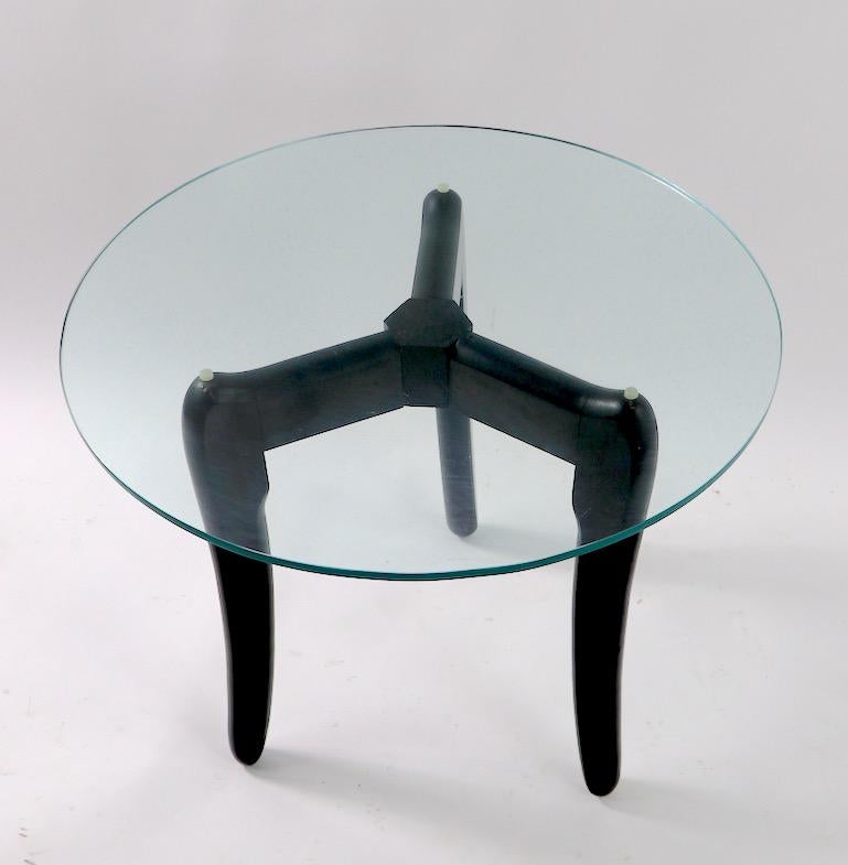 Mid-Century Modern Glass Top Table Attributed to Pearsall For Sale