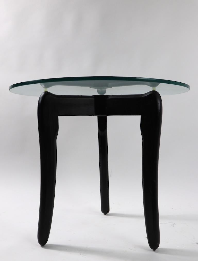 Glass Top Table Attributed to Pearsall In Good Condition For Sale In New York, NY