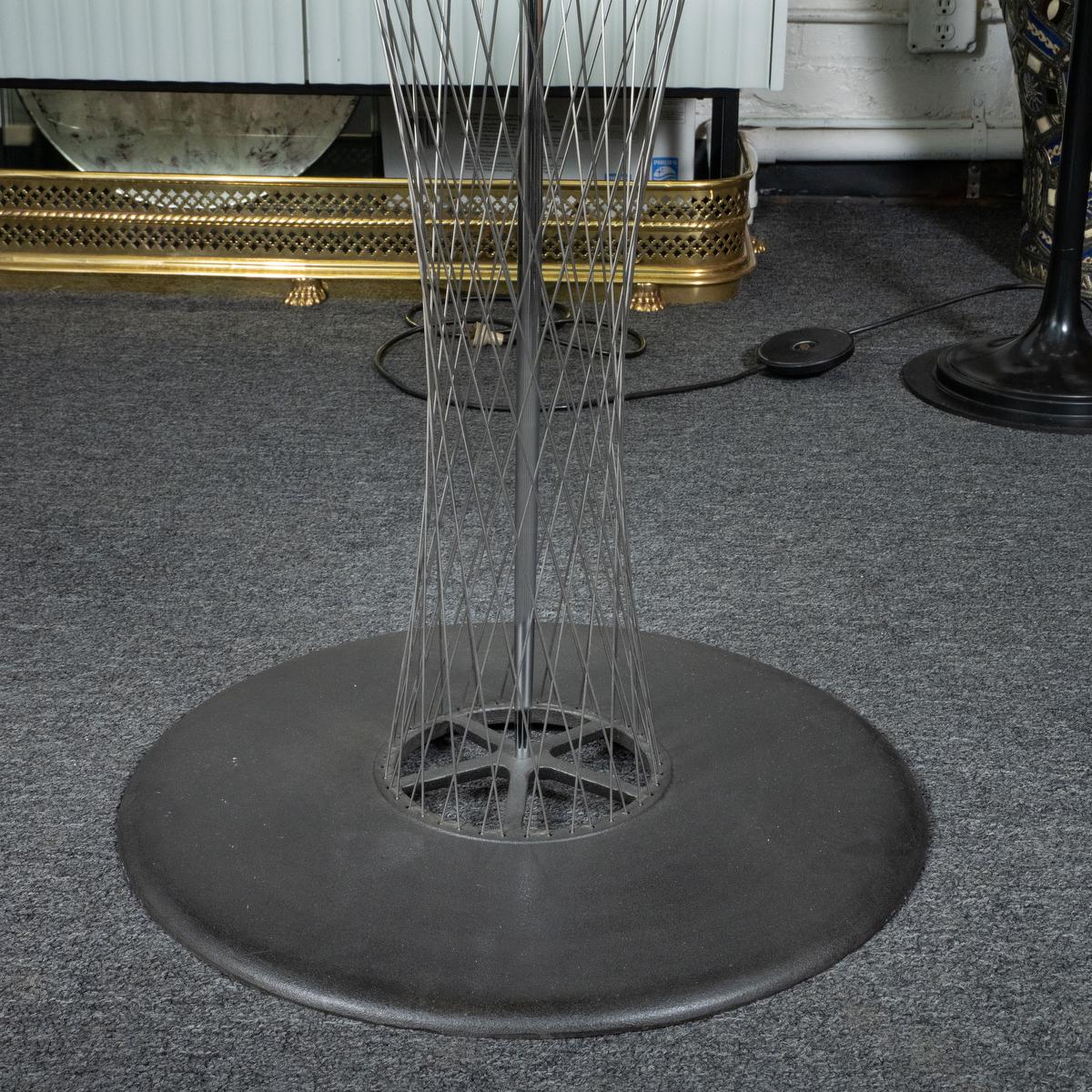 Metal Glass top table by Antonio Citterio For Sale