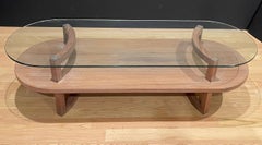 Glass Top Two Tier Modern Coffee Table