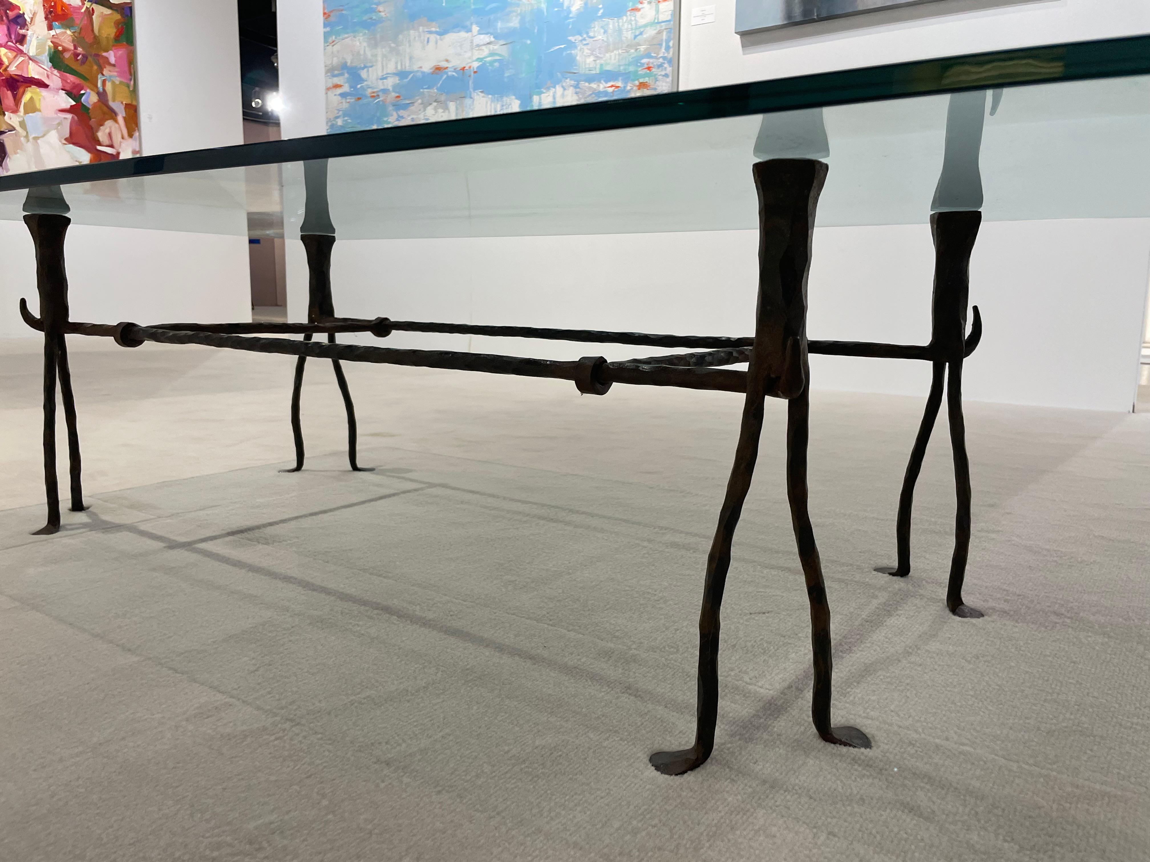 Brutalist Coffee table wought iron